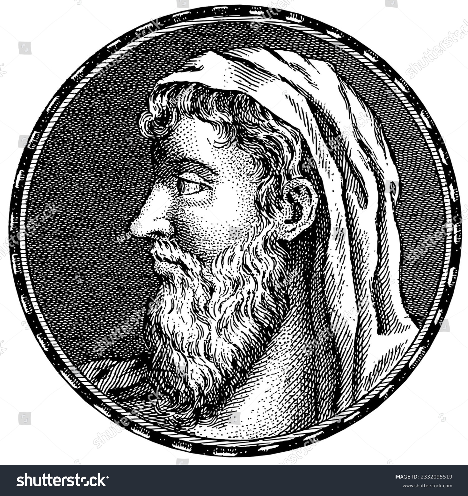 Euclid was an ancient Greek mathematician active - Royalty Free Stock ...