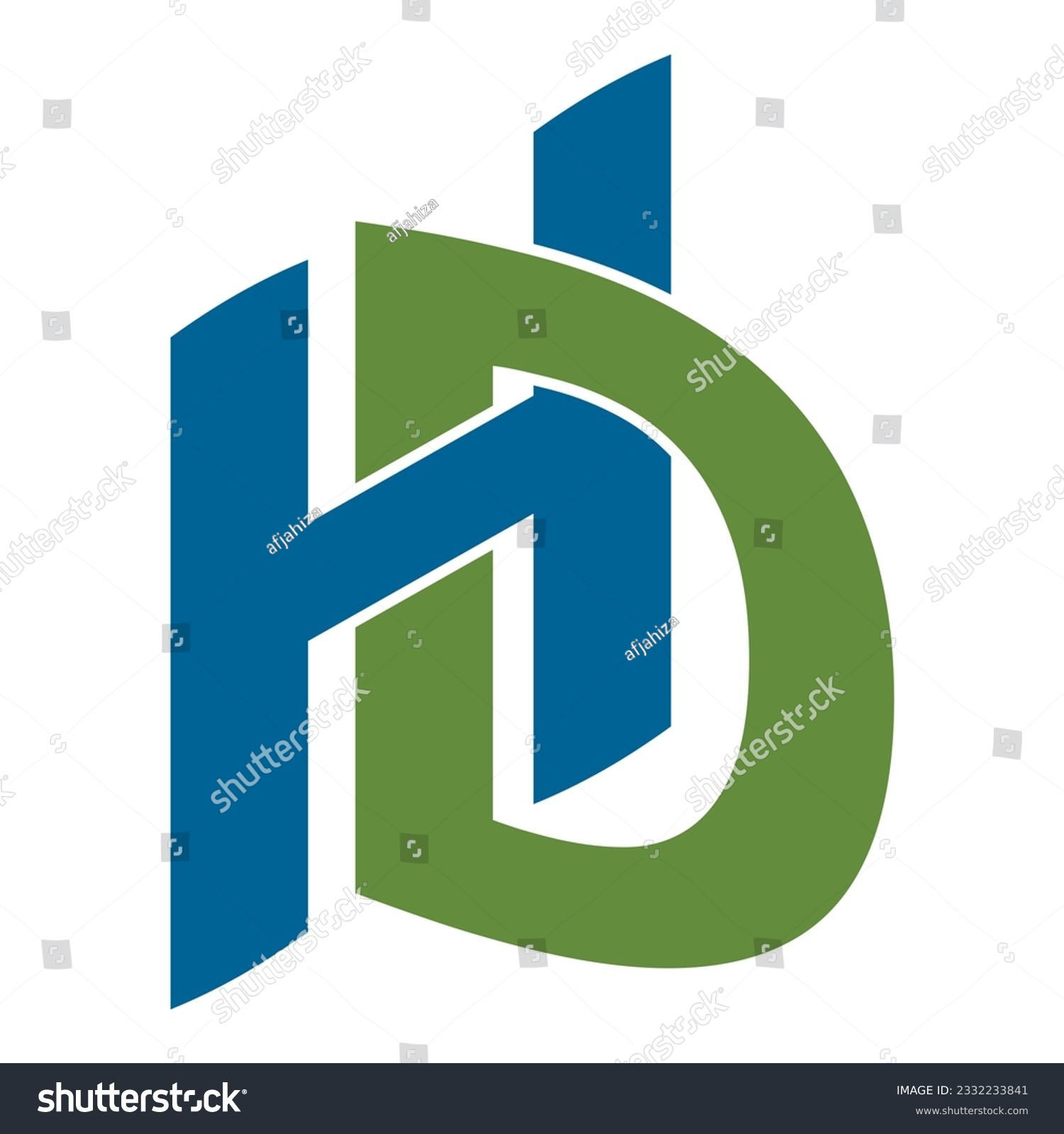 HD letter logo icon template - Royalty Free Stock Vector 2332233841 ...