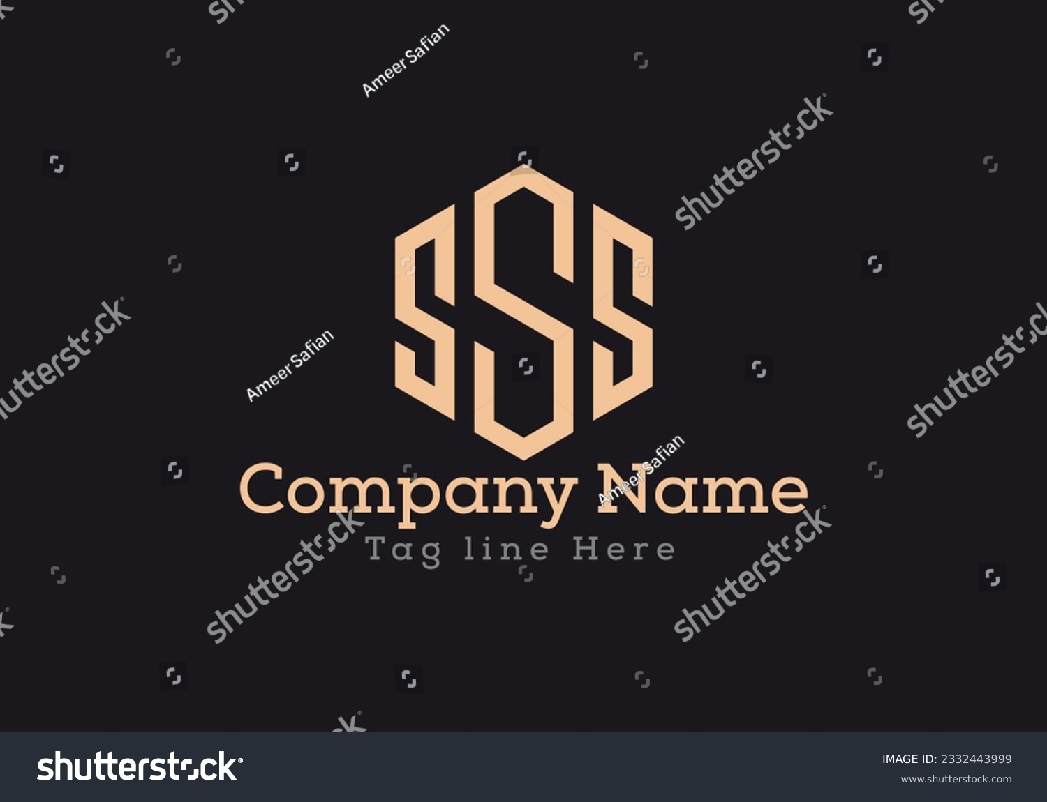 SSS letter logo design with polygon shape. SSS - Royalty Free Stock ...