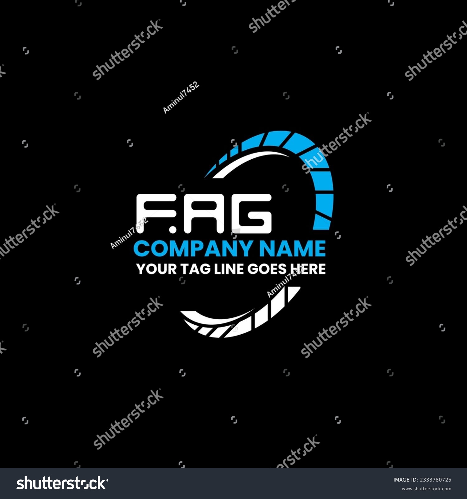 FAG letter logo creative design with vector - Royalty Free Stock Vector ...