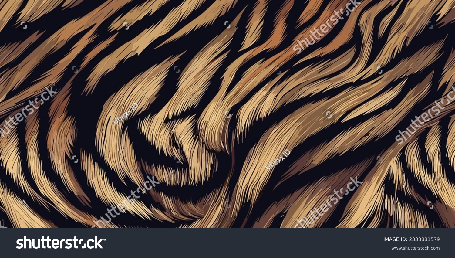 Tiger Skin Pattern Vector Illustration Seamless - Royalty Free Stock ...