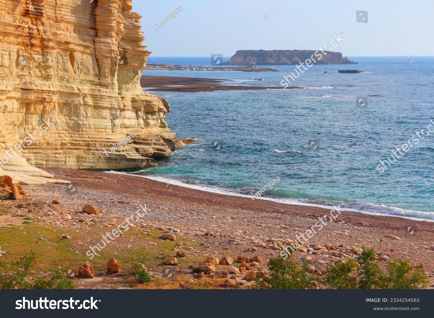 Cyprus - Mediterranean Sea coast. Lara Beach in Paphos district. #2334254563