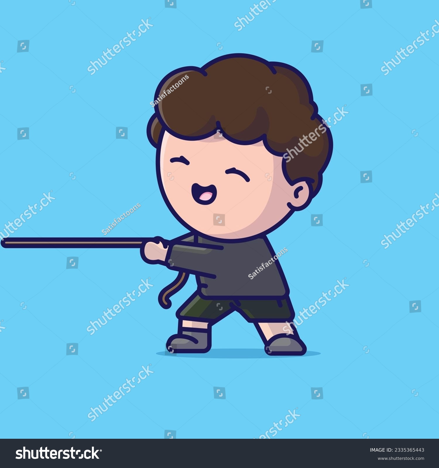 Cute boy playing tug of war cartoon vector - Royalty Free Stock Vector ...