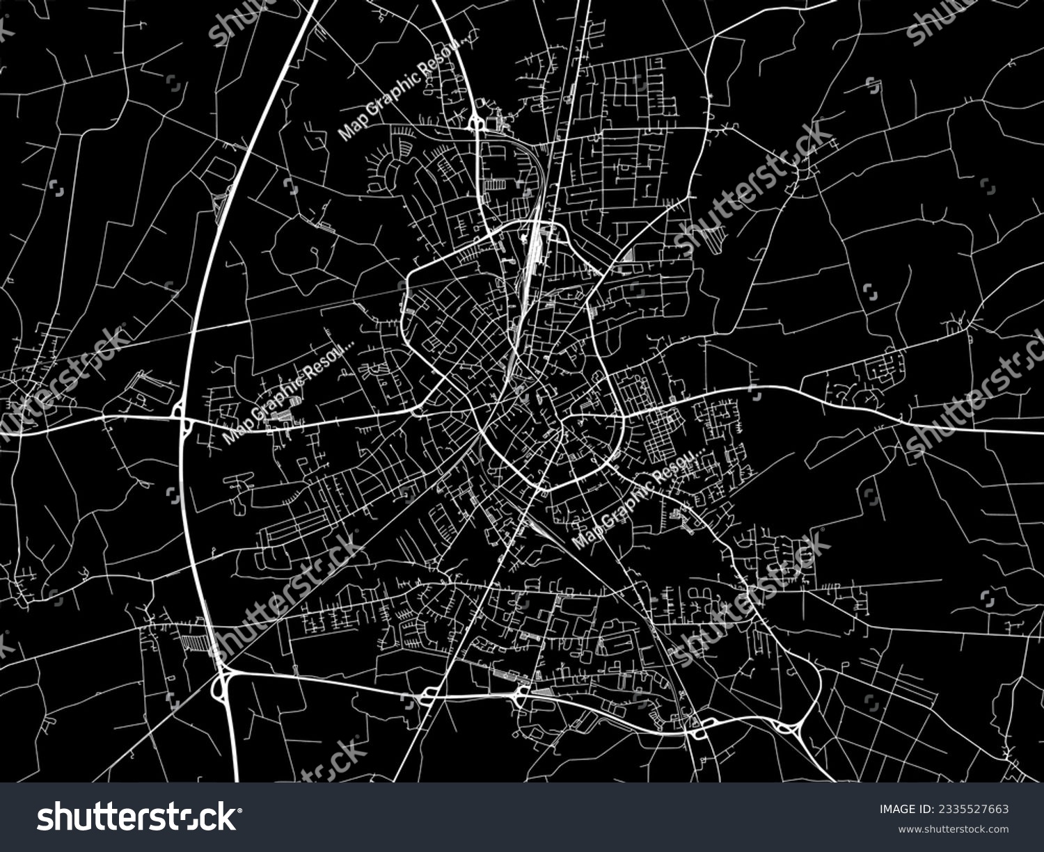 Vector city map of Neumunster in Germany with - Royalty Free Stock ...