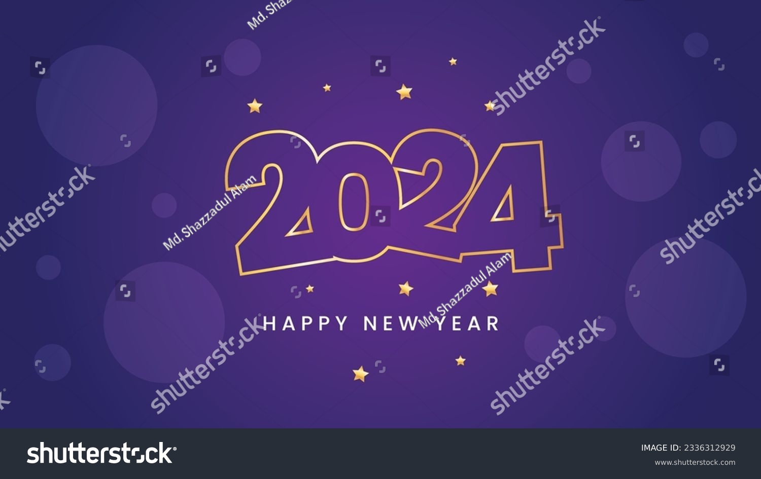 Happy New year 2024 Background Design Template - Royalty Free Stock ...