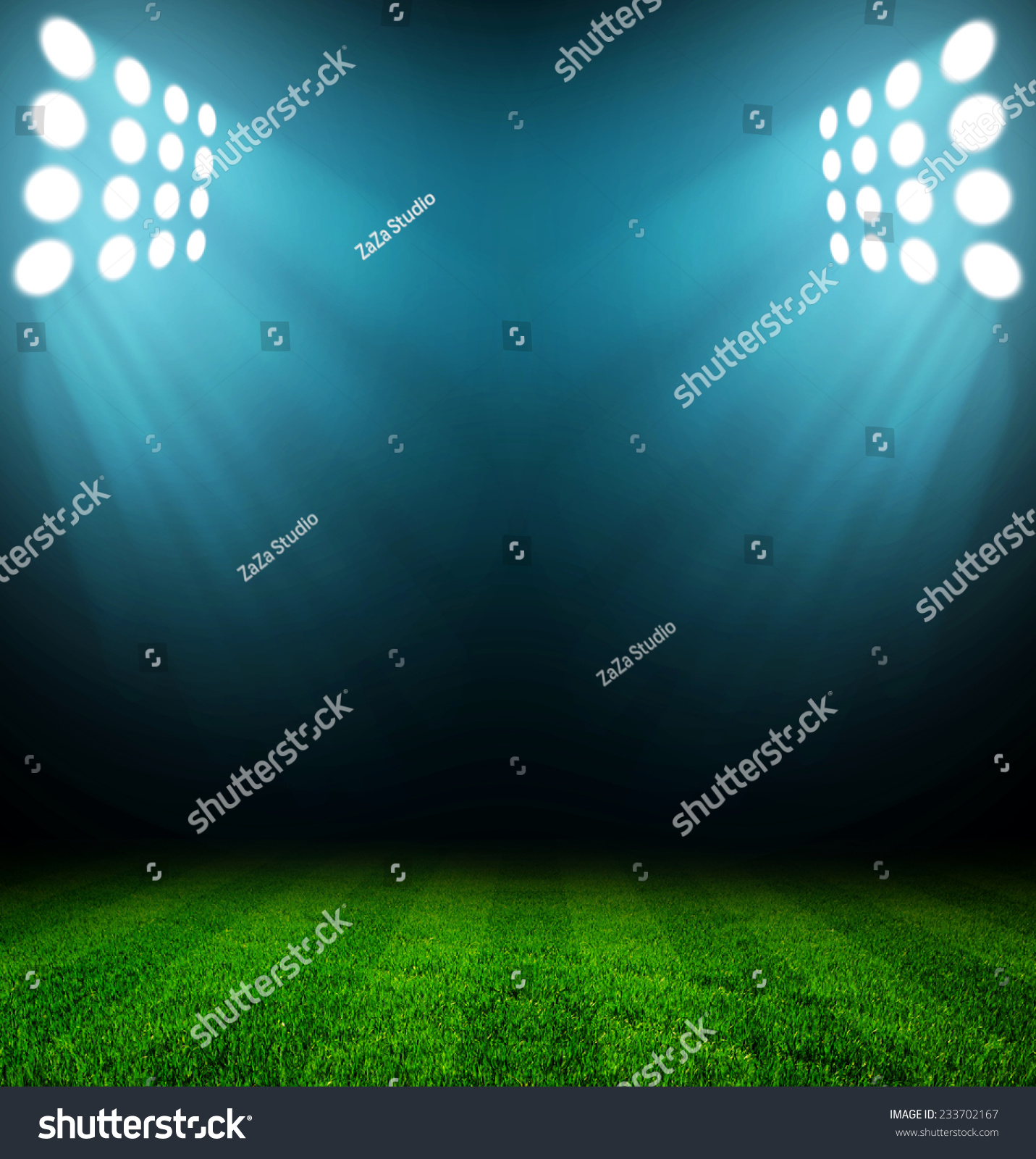 stadium lights at night and stadium #233702167