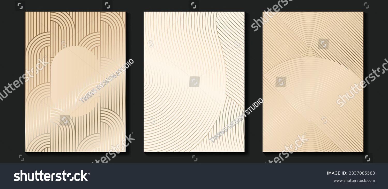 Luxury invitation card background vector. Golden - Royalty Free Stock ...