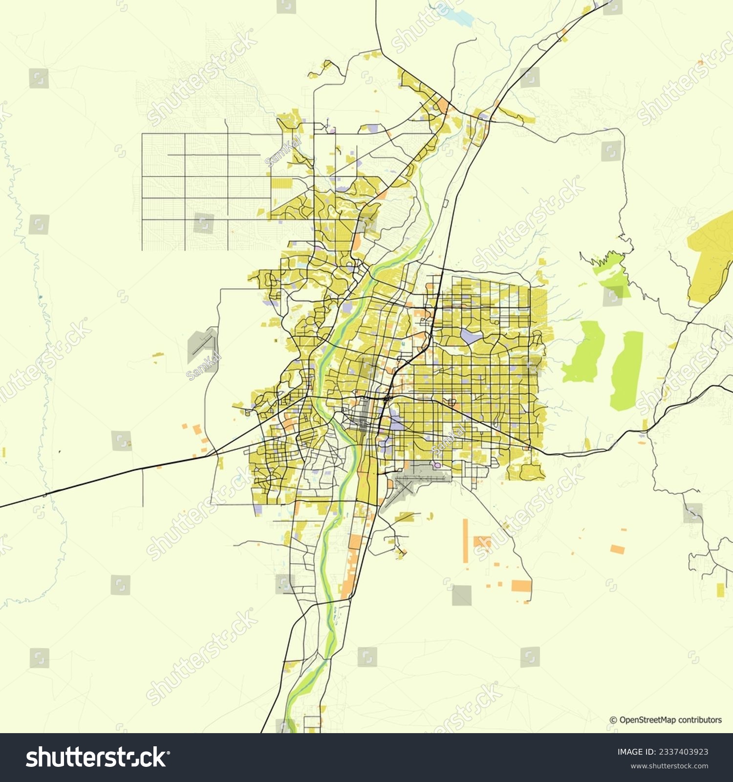 Vector City Map Of Albuquerque New Mexico USA Royalty Free Stock Avopix 2337403923 