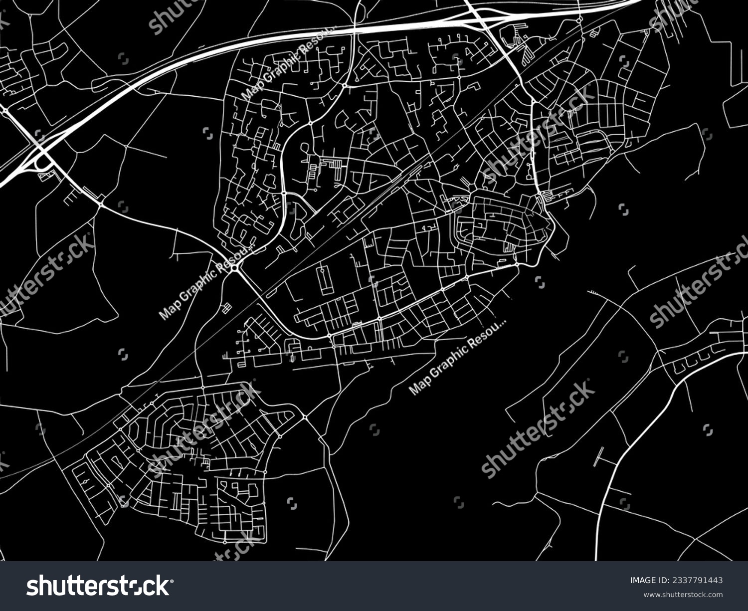 Vector city map of Tiel in the Netherlands with - Royalty Free Stock ...