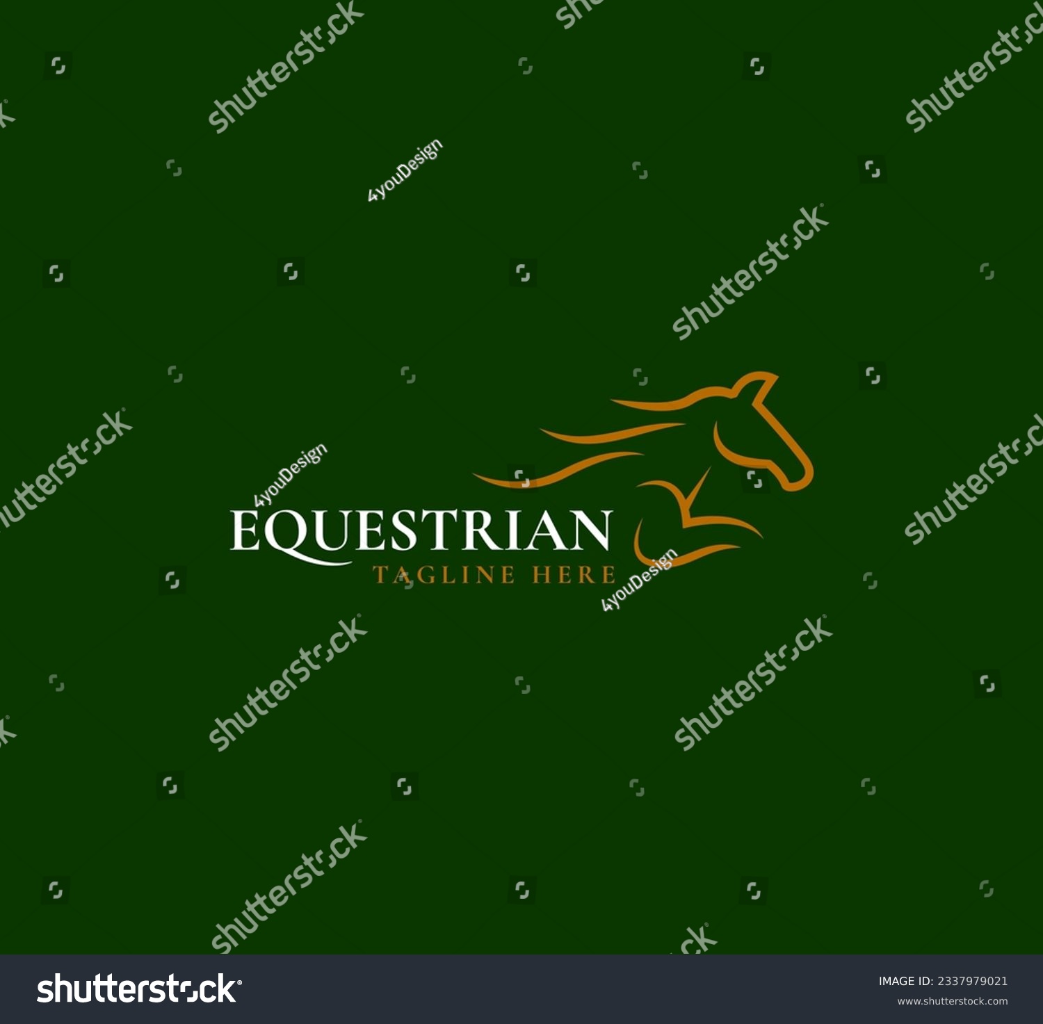 equestrian Horse racing logo template #2337979021
