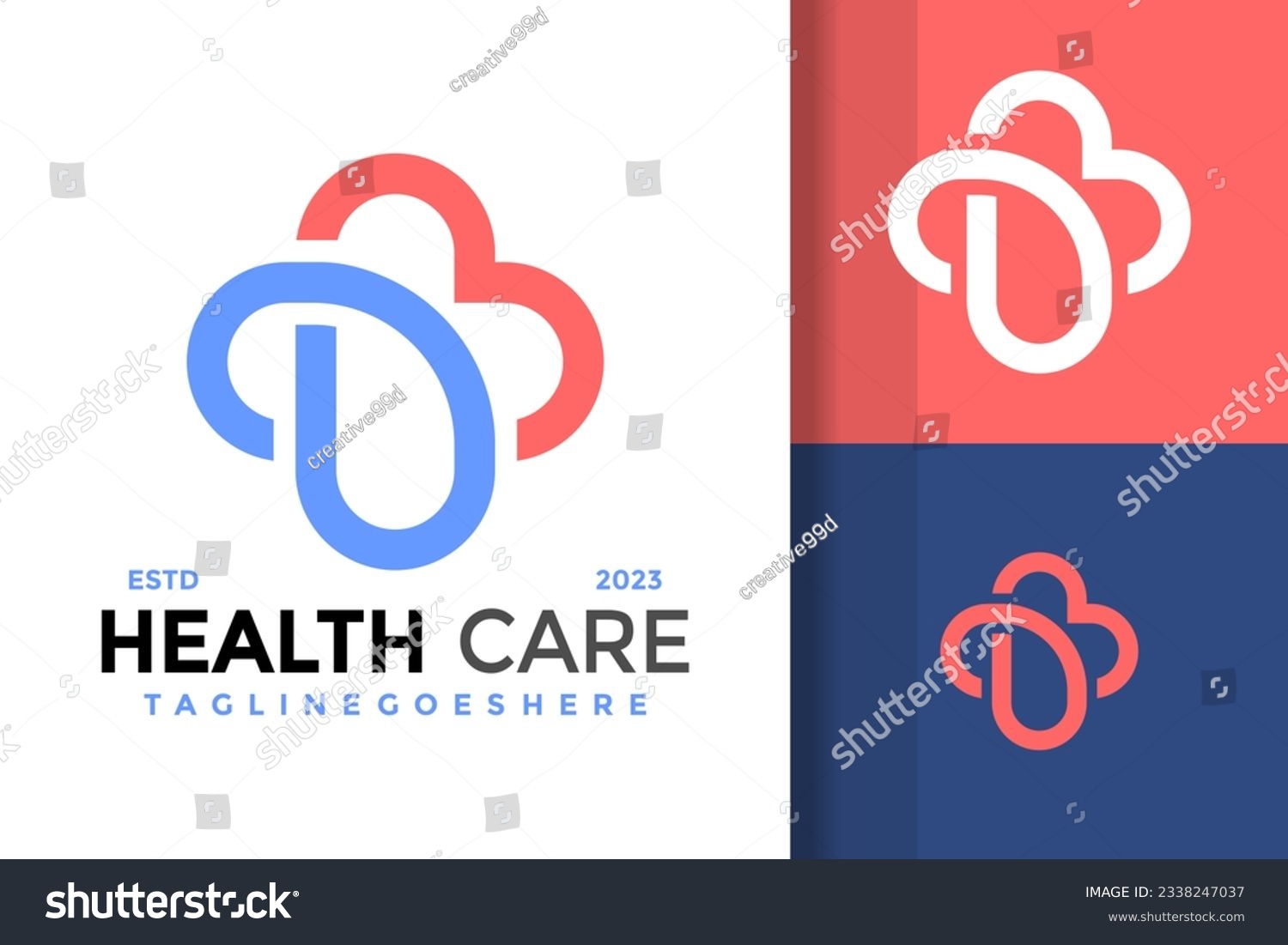 Letter B Health Care Logo Design Vector Symbol - Royalty Free Stock ...