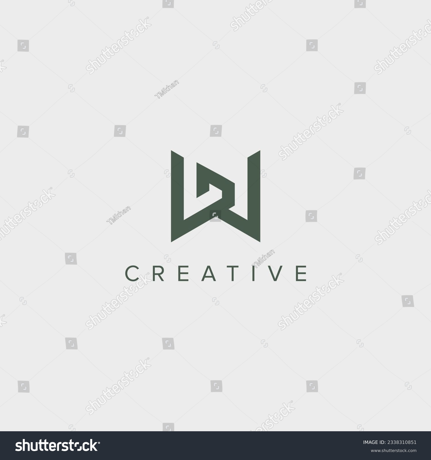 Modern unique letter GW WG logo design template - Royalty Free Stock ...