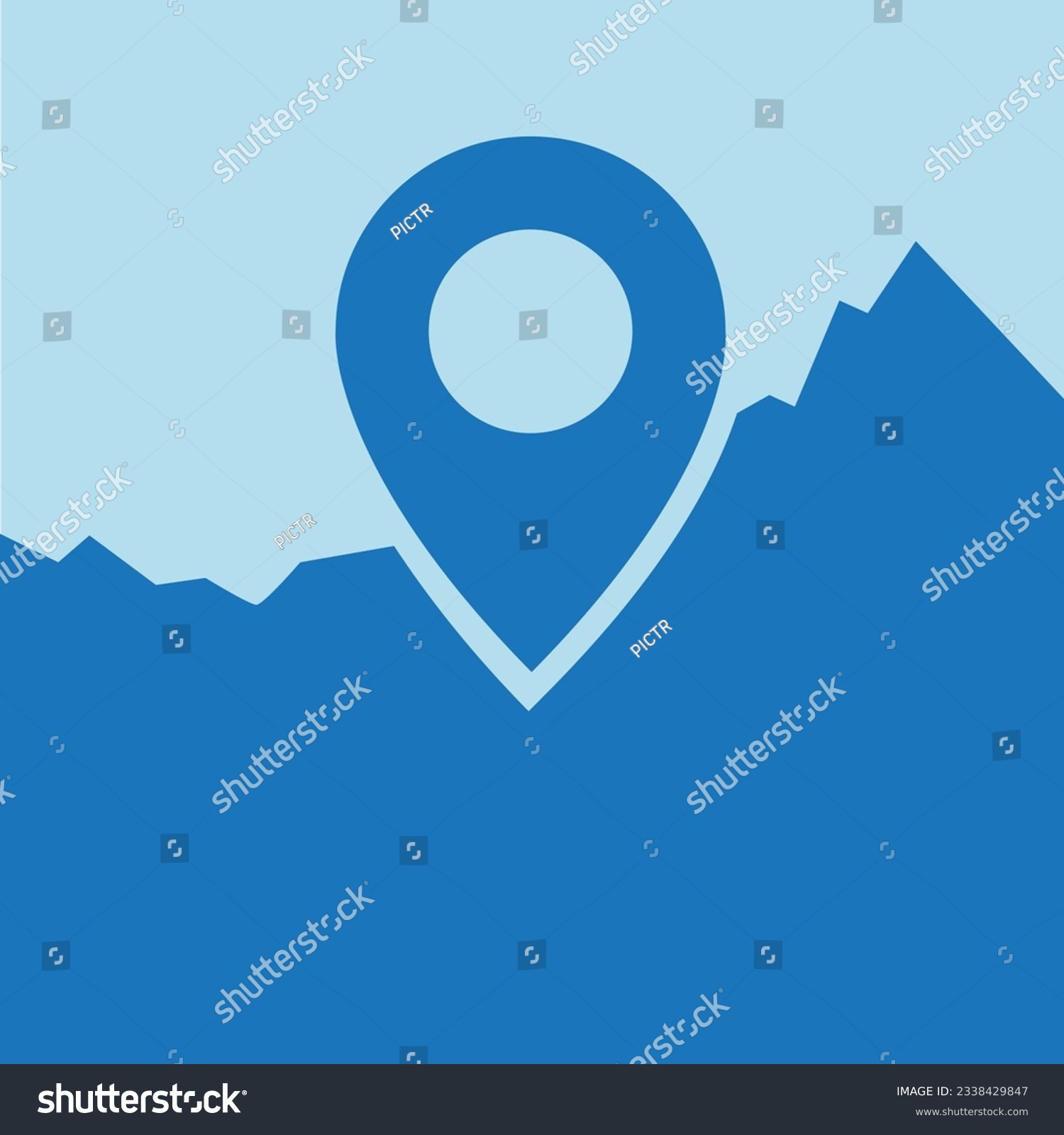 Sign Planet Earth Map Point Geography Royalty Free Stock Vector 2338429847