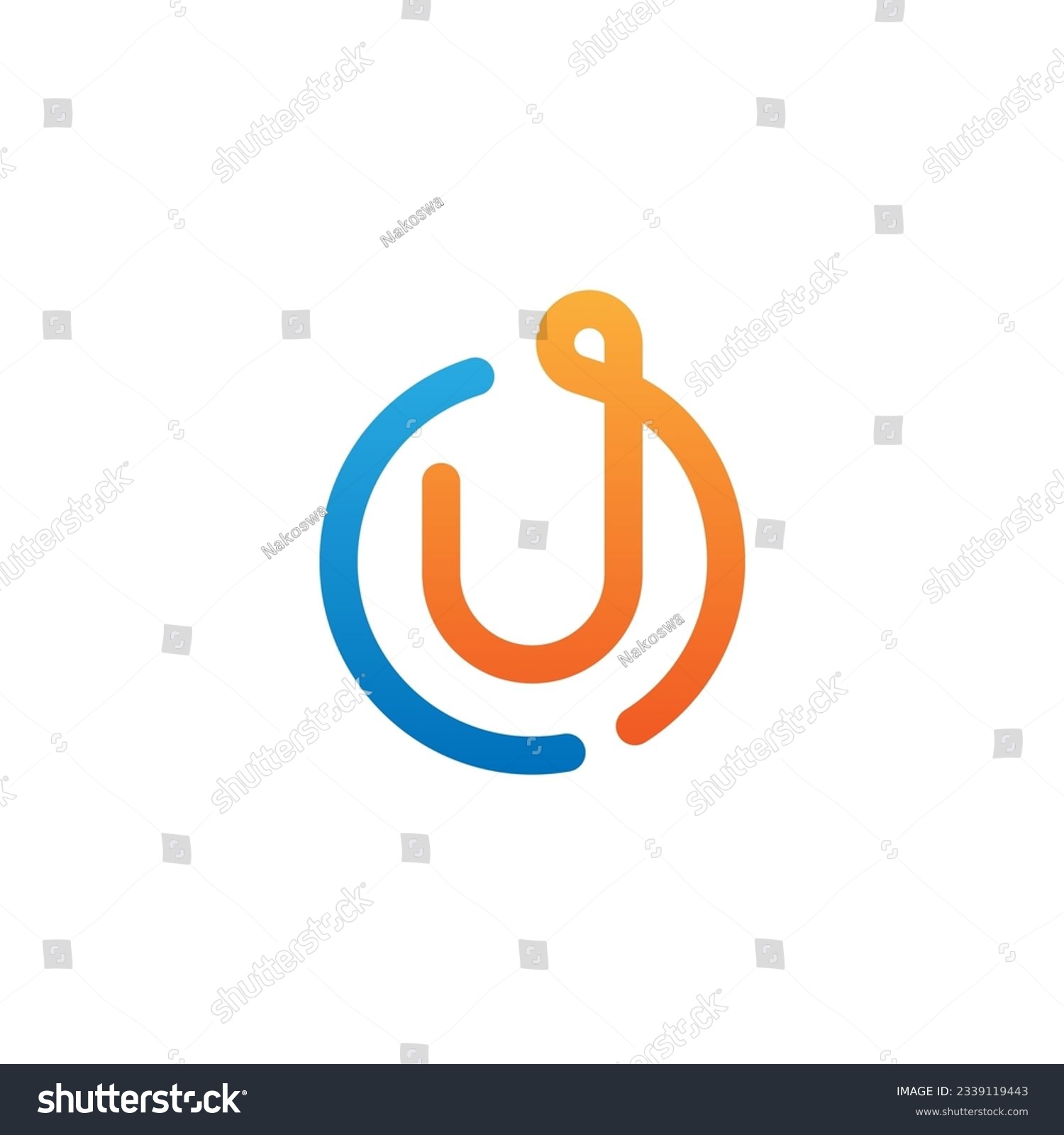 CU letter logo design, CU monogram initials logo - Royalty Free Stock ...