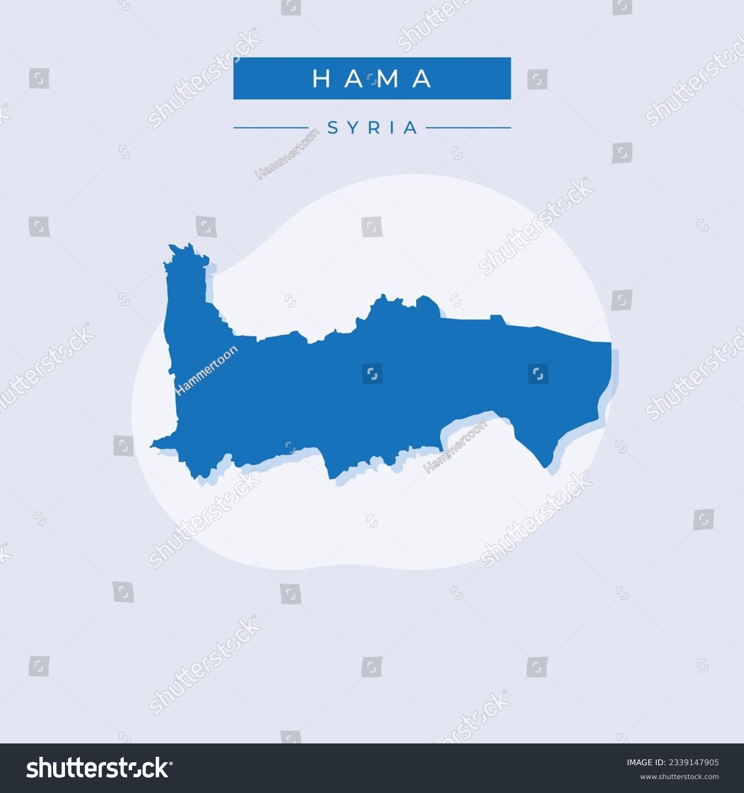 Vector illustration vector of Hama map Syria - Royalty Free Stock ...