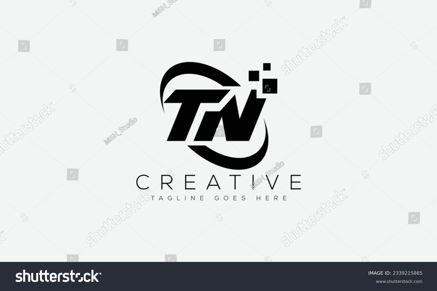 Letter TN logo design template vector - Royalty Free Stock Vector ...