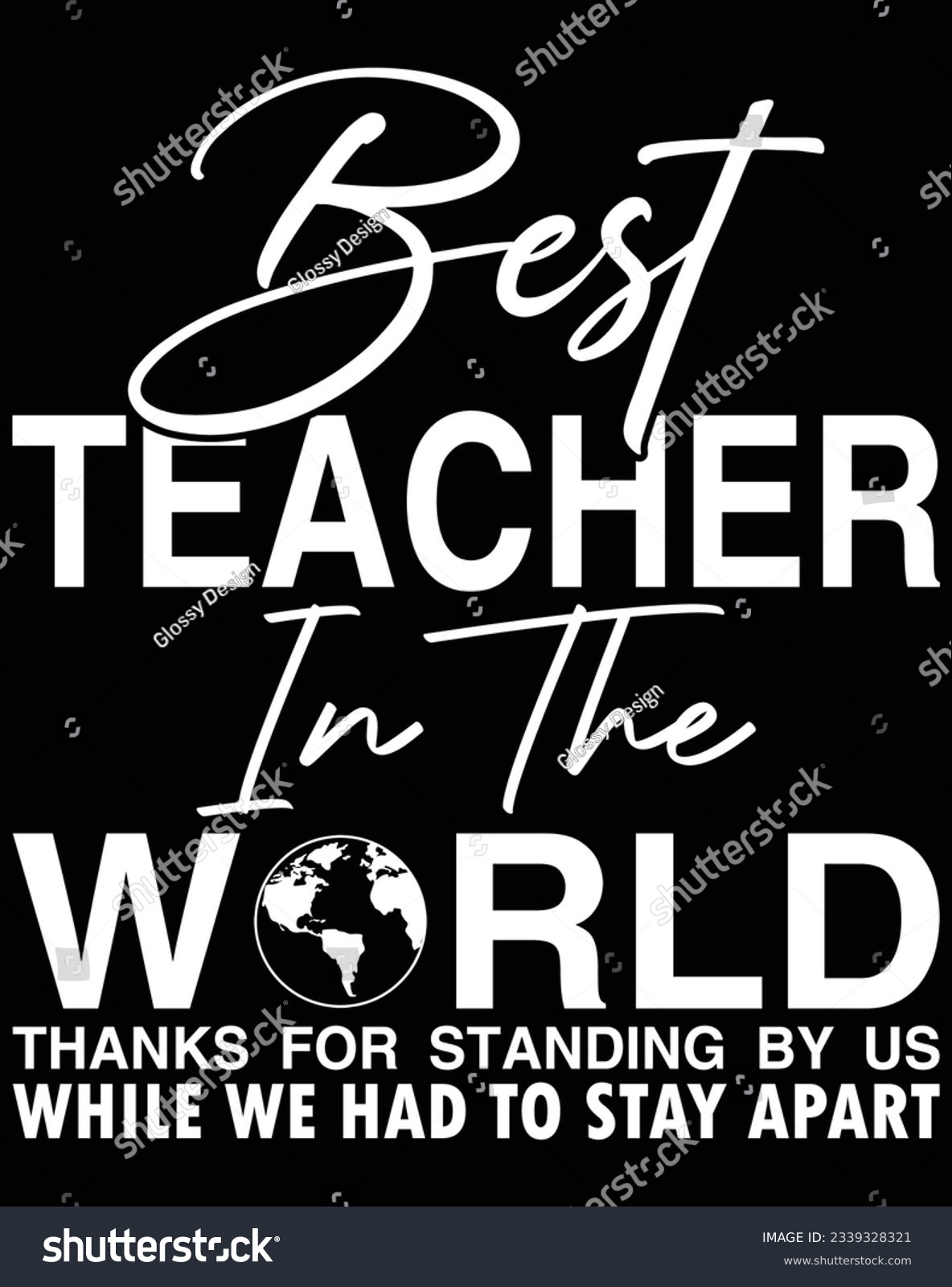 Best teacher in the world EPS file for cutting - Royalty Free Stock ...