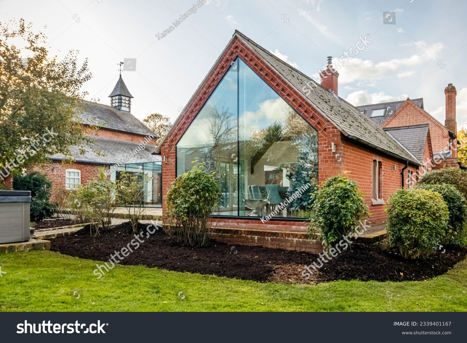 Contemporary large family home with glass atrium  #2339401167
