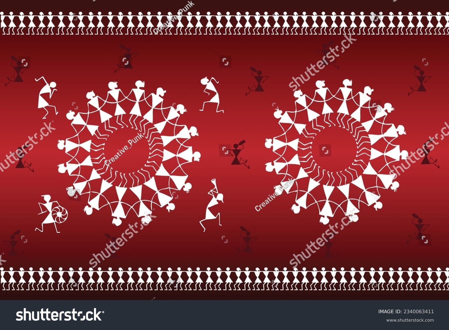 Warli Painting, Indian Art, flok art. - Royalty Free Stock Vector ...