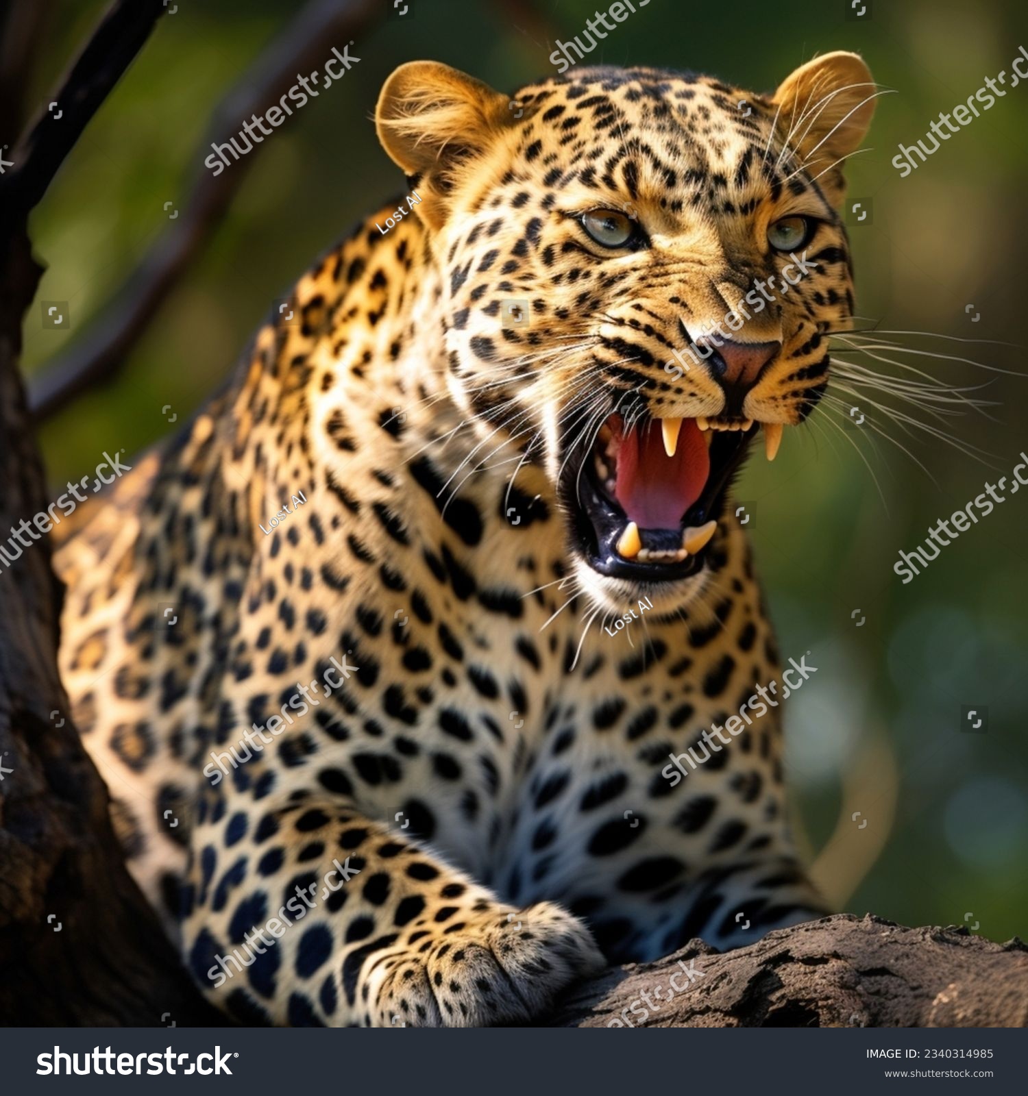 Leopard's Grace: Roaring from Above #2340314985