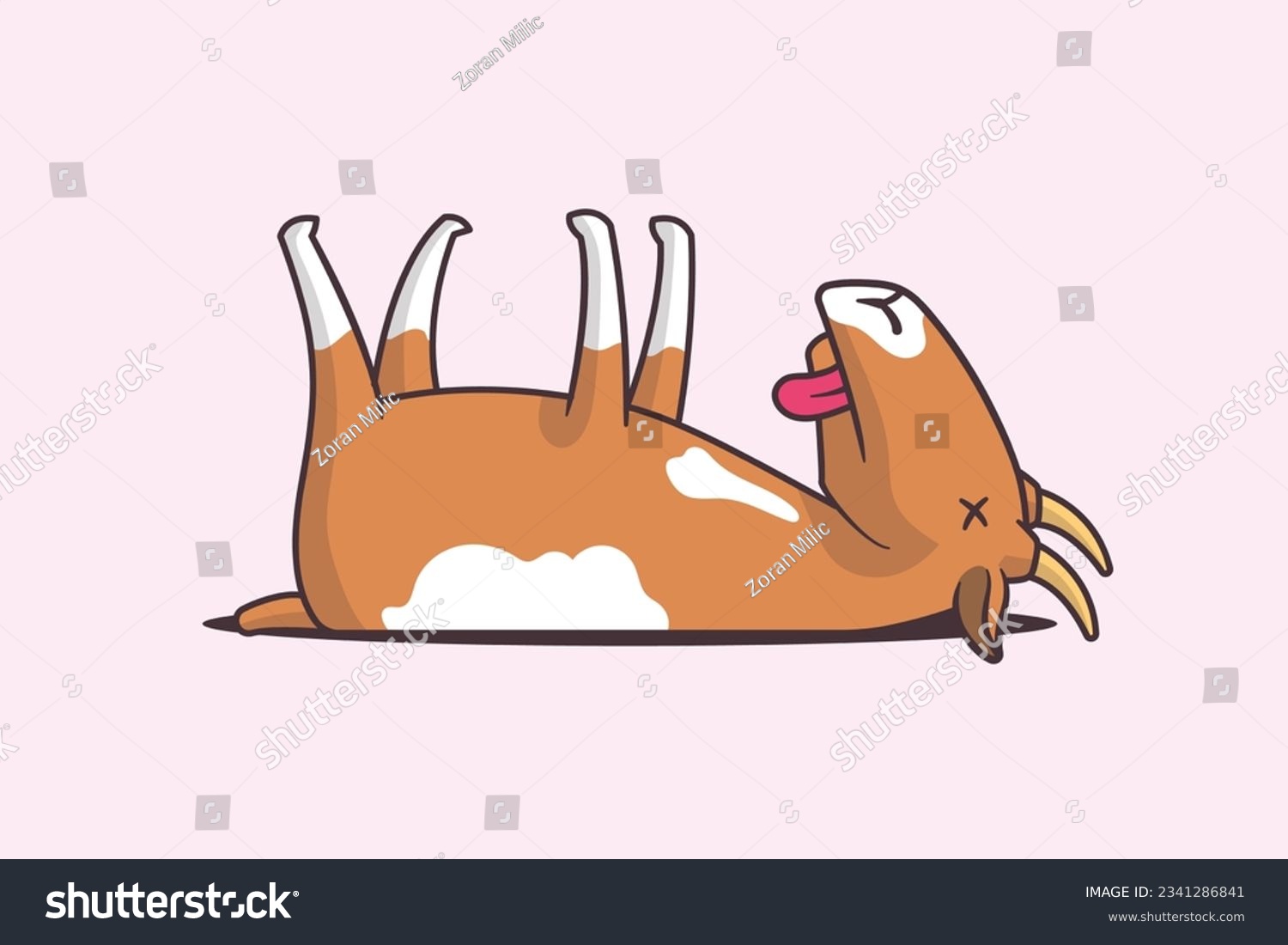 Fainting Goat Funny Vector Cartoon Illustration - Royalty Free Stock ...