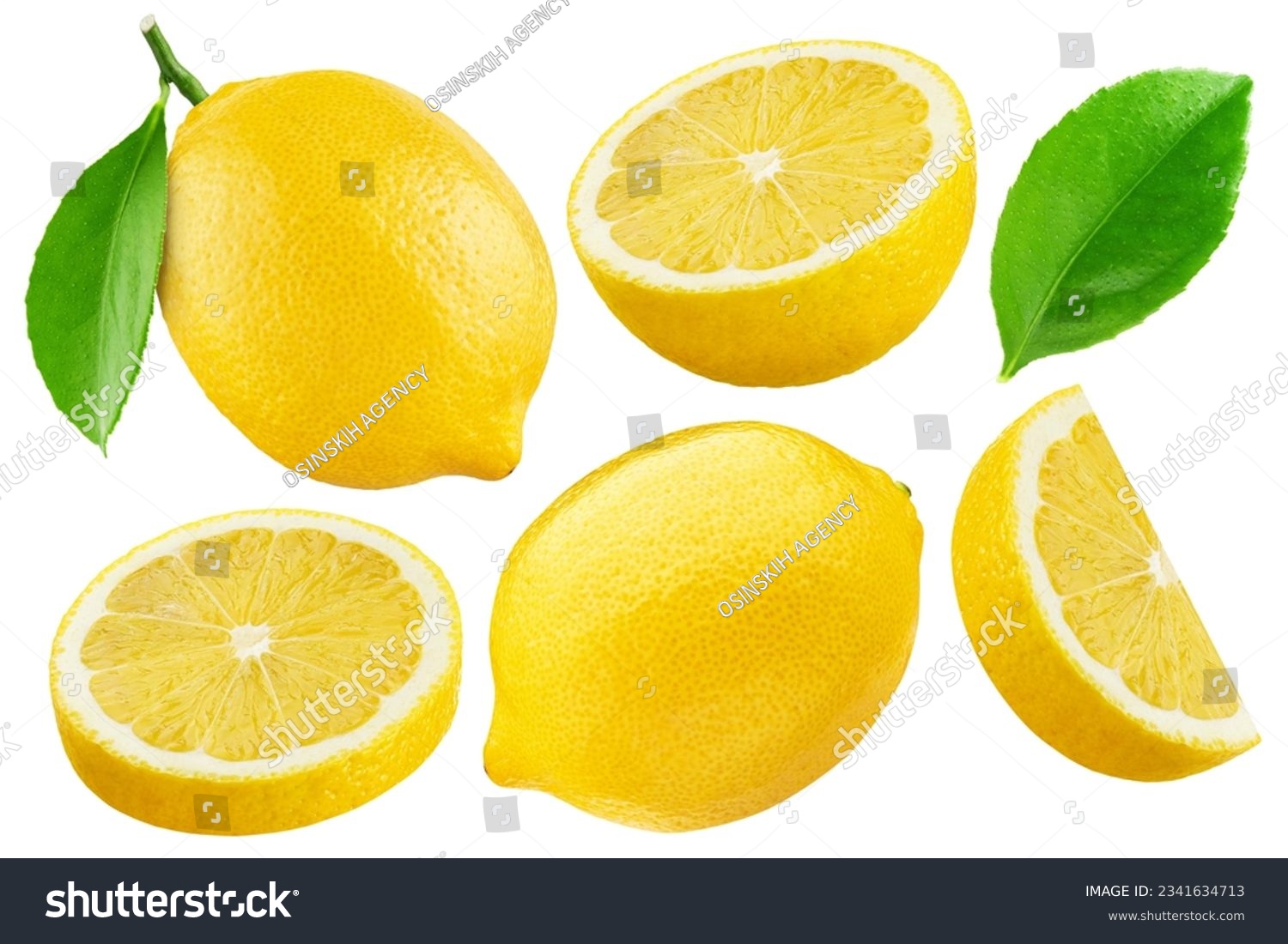 Lemon isolated on white background, collection #2341634713