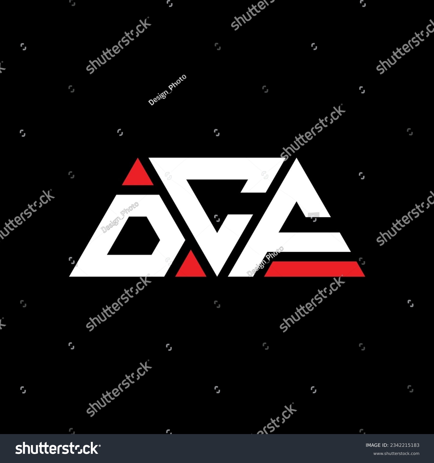 DCF triangle letter logo design with triangle - Royalty Free Stock ...