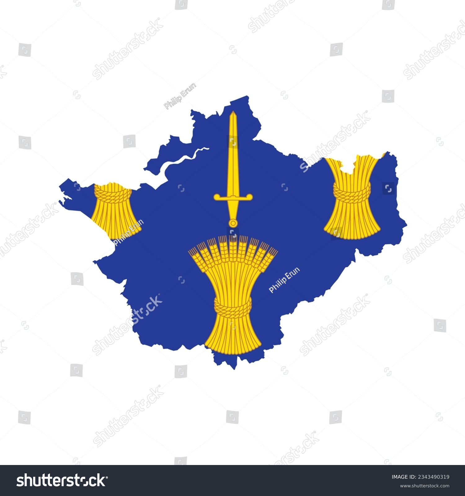 The map of the Cheshire county with its flag - Royalty Free Stock ...