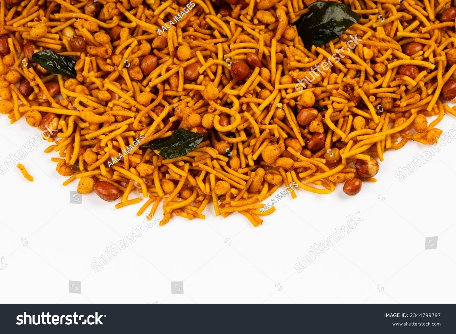 MIXTURE , commonly known as "Chivda" or "Namkeen," is a popular and delicious savory snack in India, a mixture of various crunchy and flavorful ingredients,  #2344799797