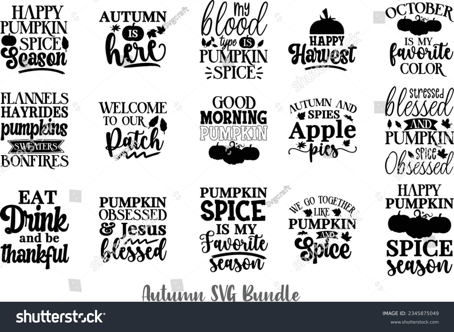 Autumn SVG Bundle, Fall SVG bundle - Royalty Free Stock Vector ...