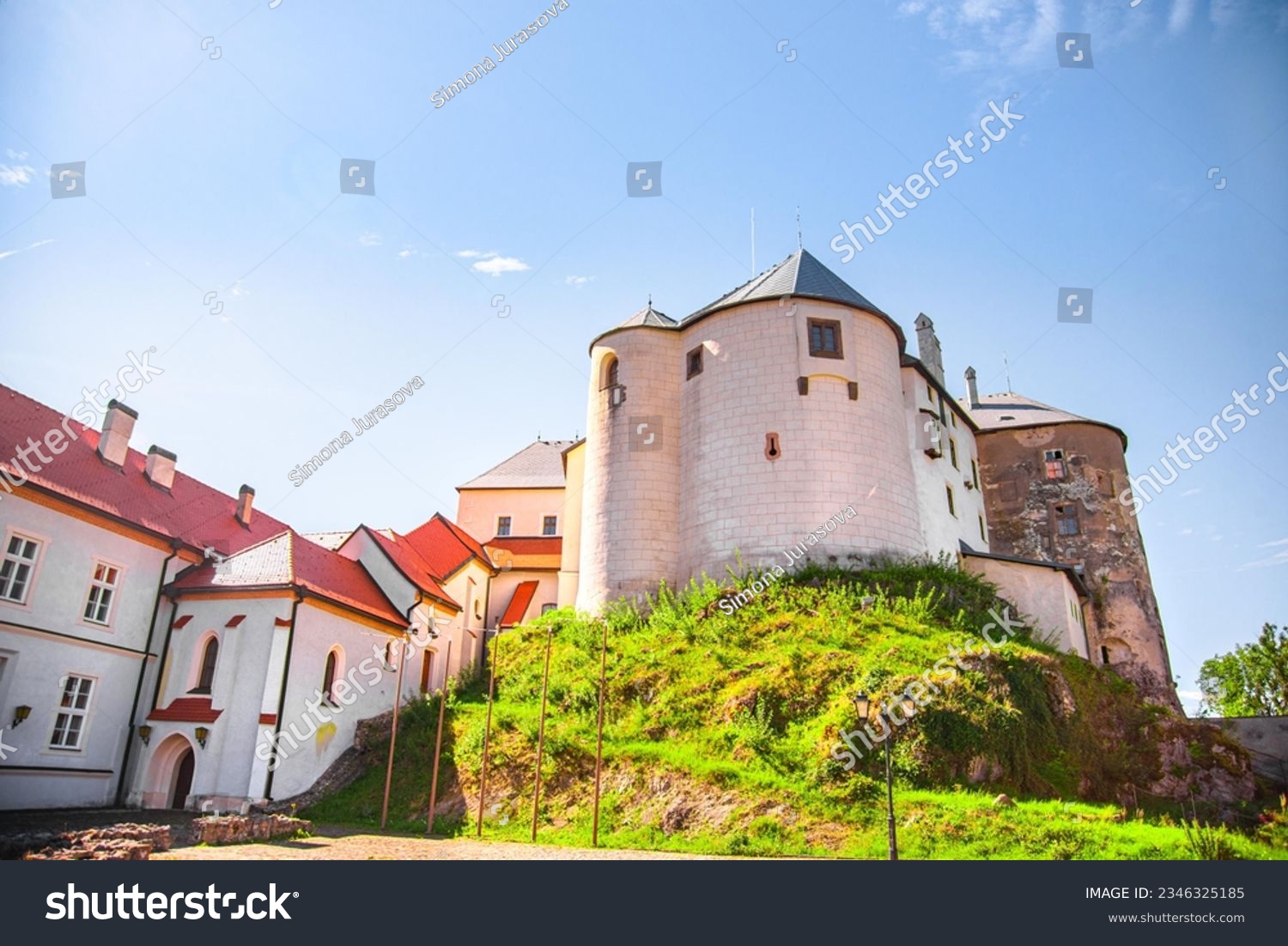 Beautiful historic Lupciansky Castle, Slovenska Lupca, near Banska Bystrica, Slovakia. Slovakia castle. #2346325185