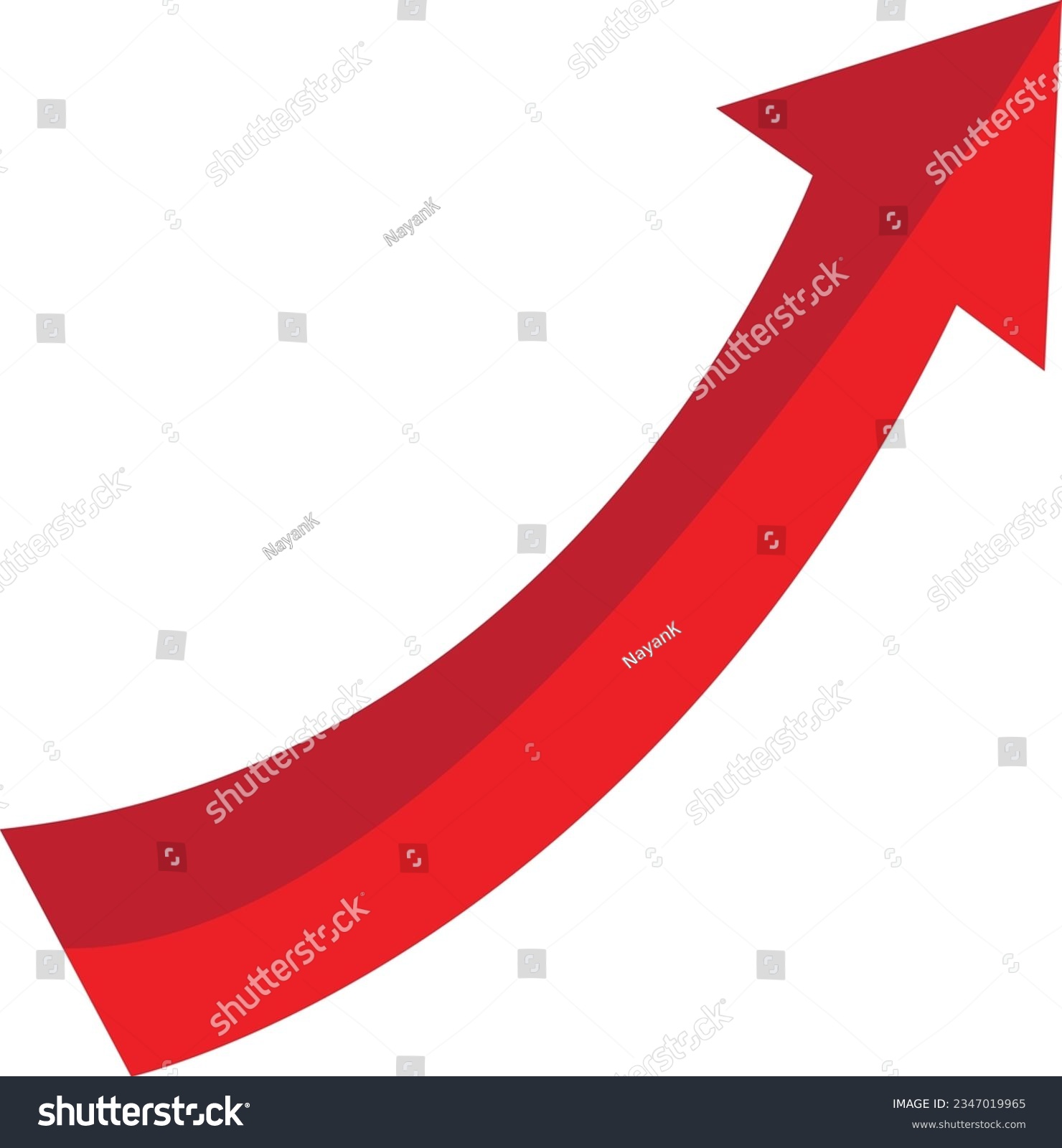 3D Red arrow on white background. Arrows for - Royalty Free Stock ...