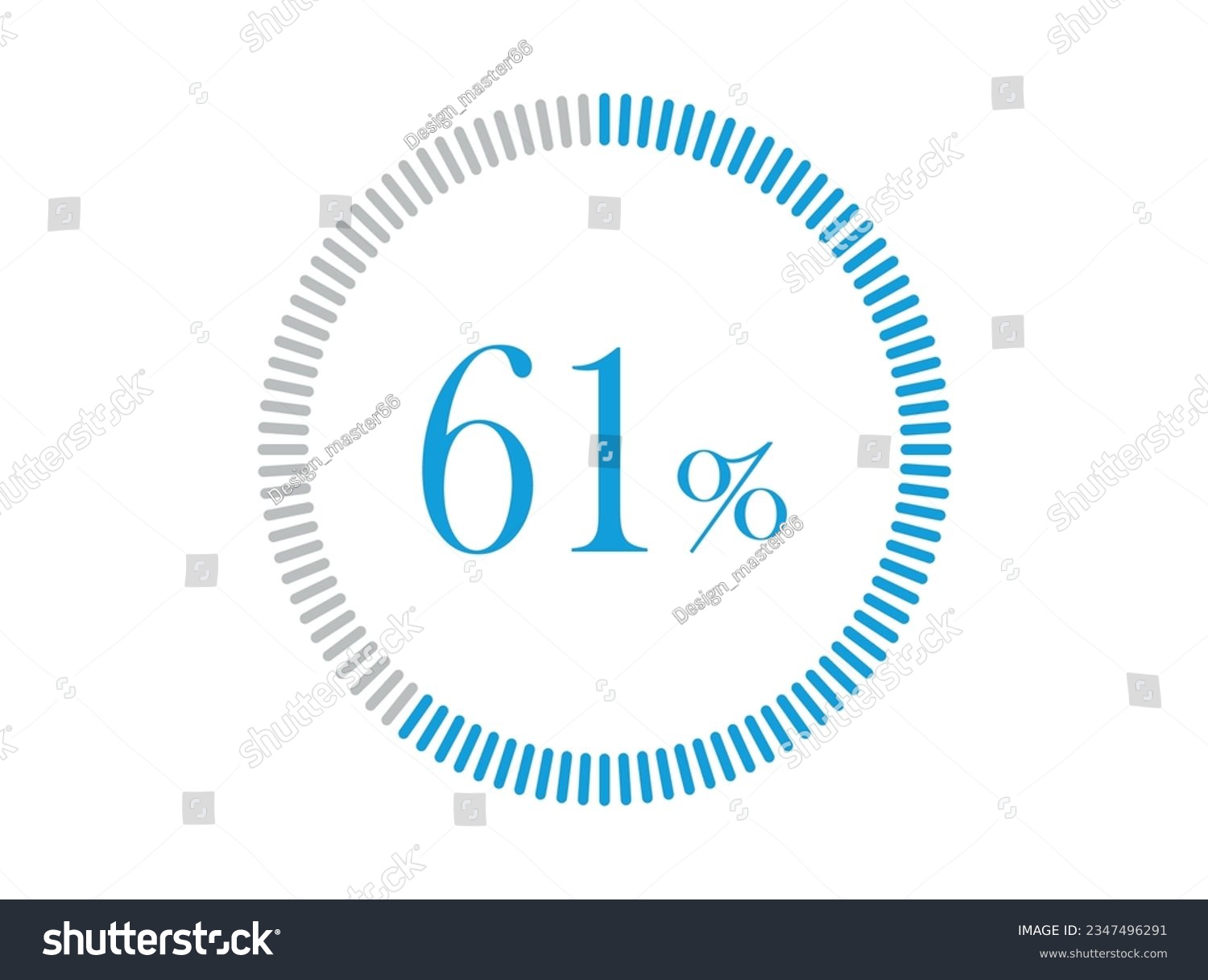 61% Loading. 61% circle diagrams Infographics - Royalty Free Stock ...