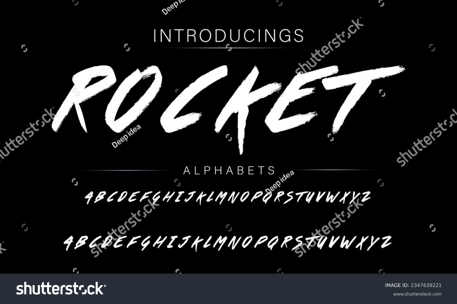 Rocket Handwritten Brush font for lettering quotes. Hand drawn brush style modern calligraphy. #2347639221