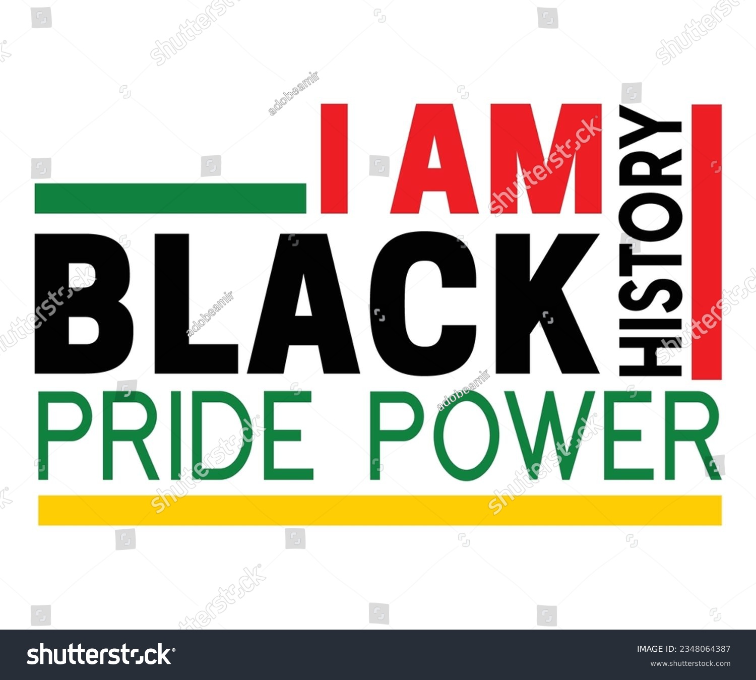 I Am Black History Pride Power Svg Black Royalty Free Stock Vector