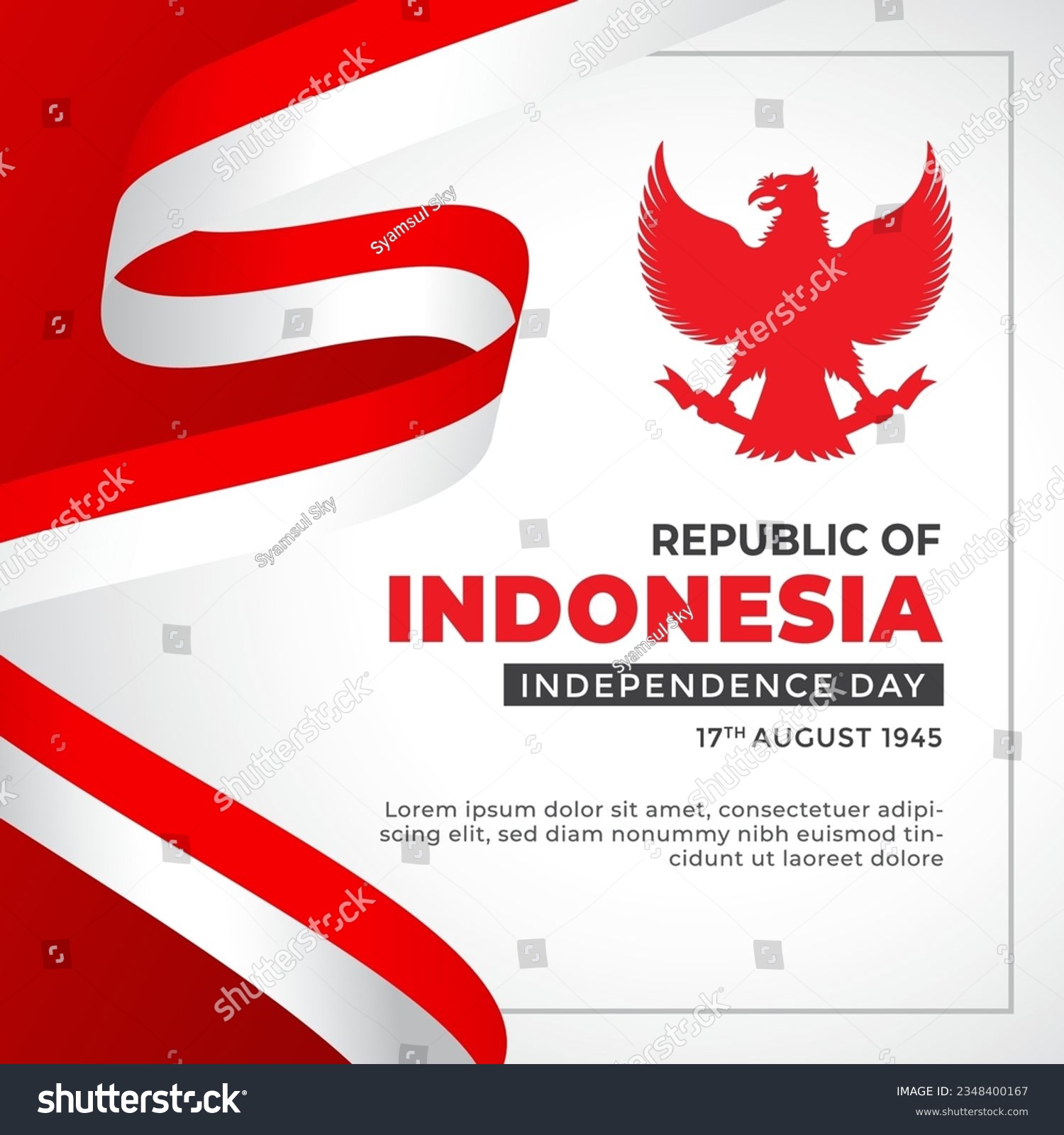 Bendera Merah Putih Indonesia or Bingkai Bendera - Royalty Free Stock ...