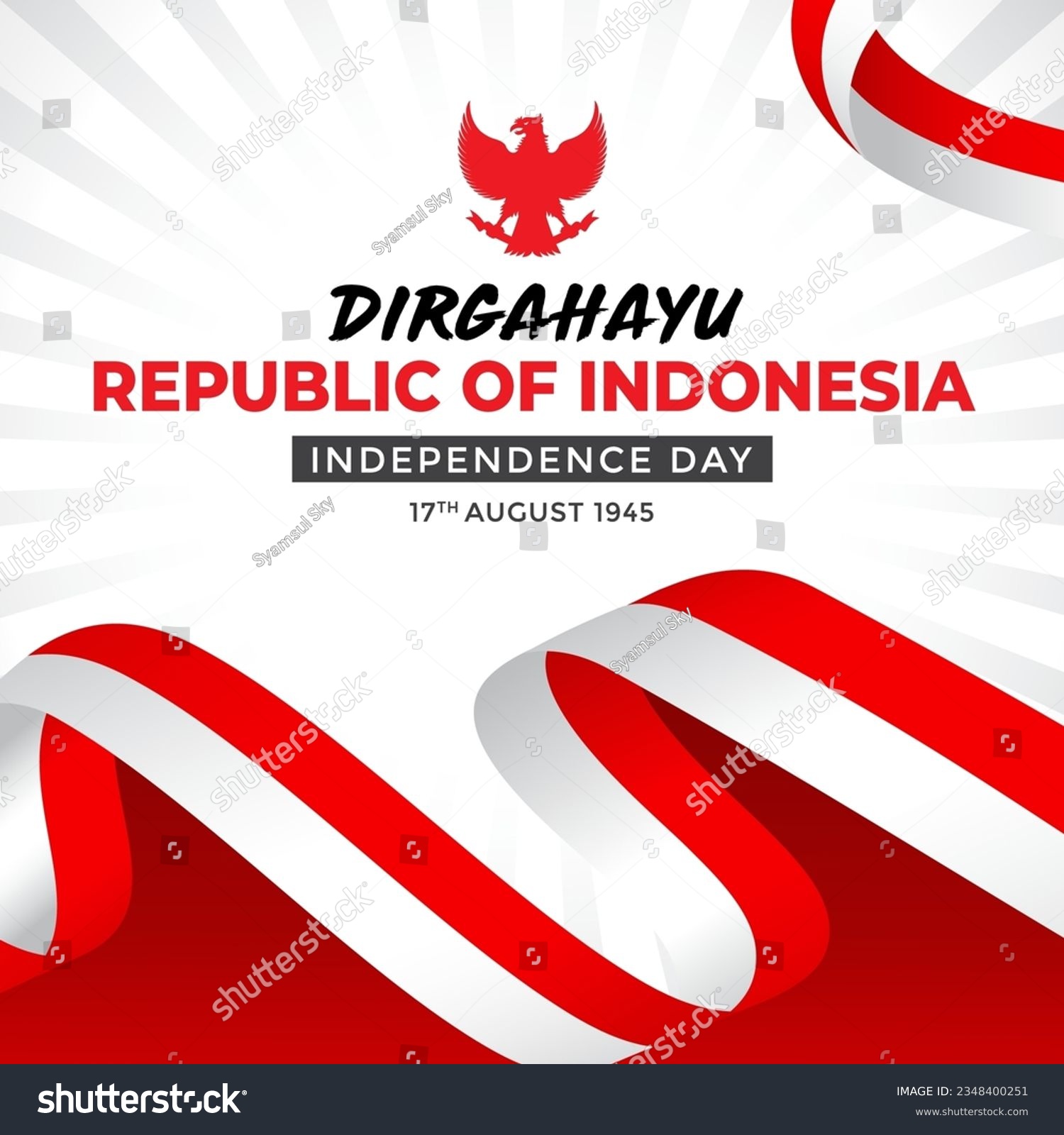 Bendera Merah Putih Indonesia or Bingkai Bendera - Royalty Free Stock ...