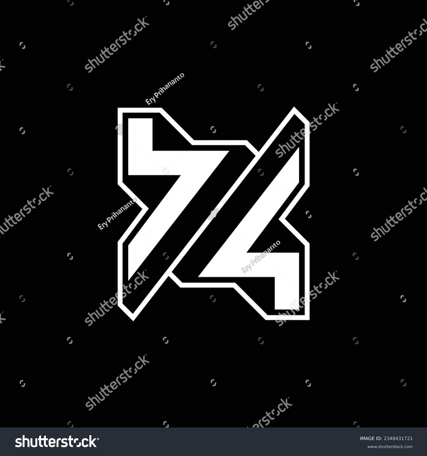 Number 74 Logo Ambigram Vector Logo Icon - Royalty Free Stock Vector ...