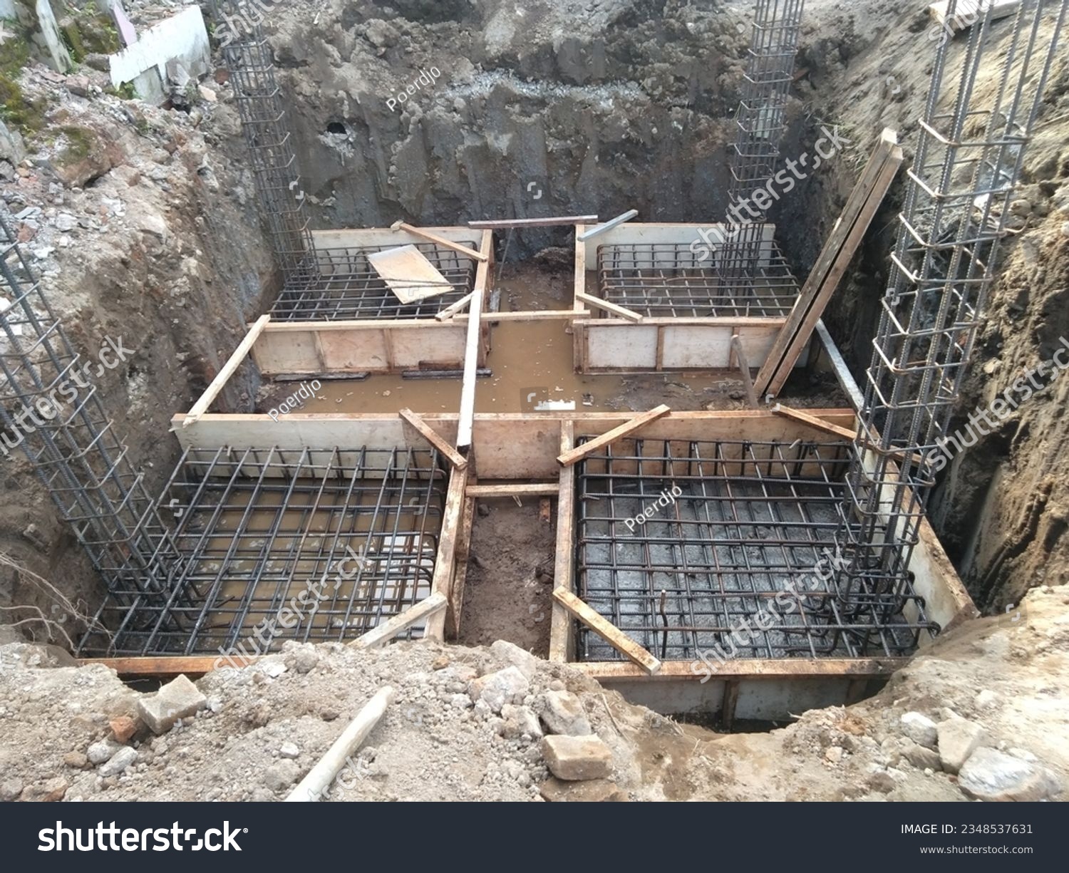 structure foundation in underground with metode footplate for building #2348537631