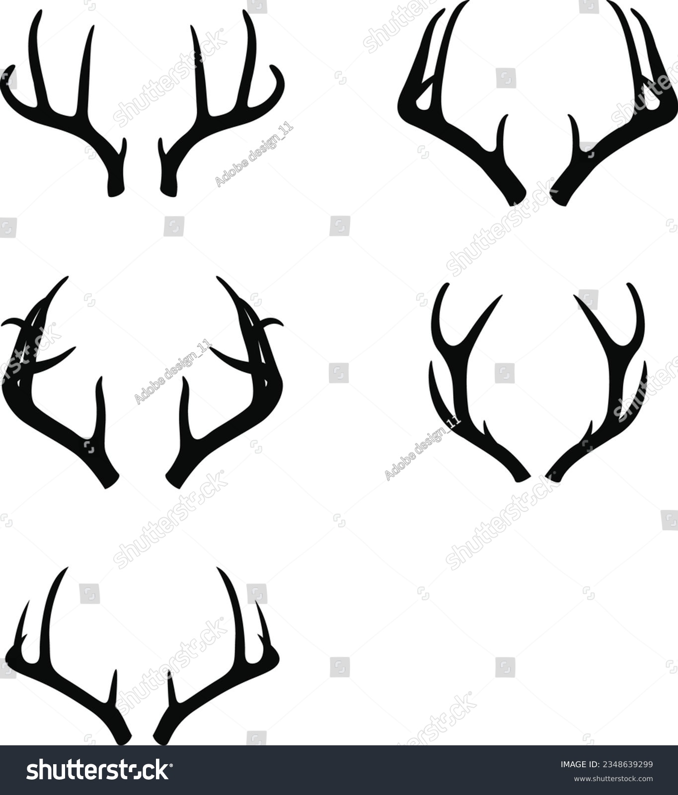 Deer Antlers Svg, Reindeer Antlers Svg, Antlers - Royalty Free Stock ...