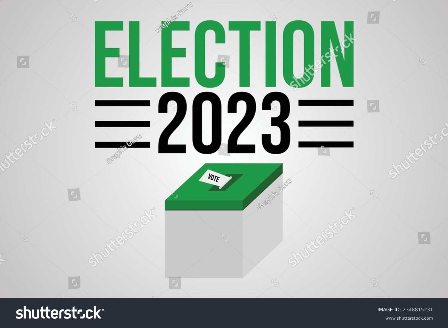 Election 2023 banner design. General election in Royalty Free Stock