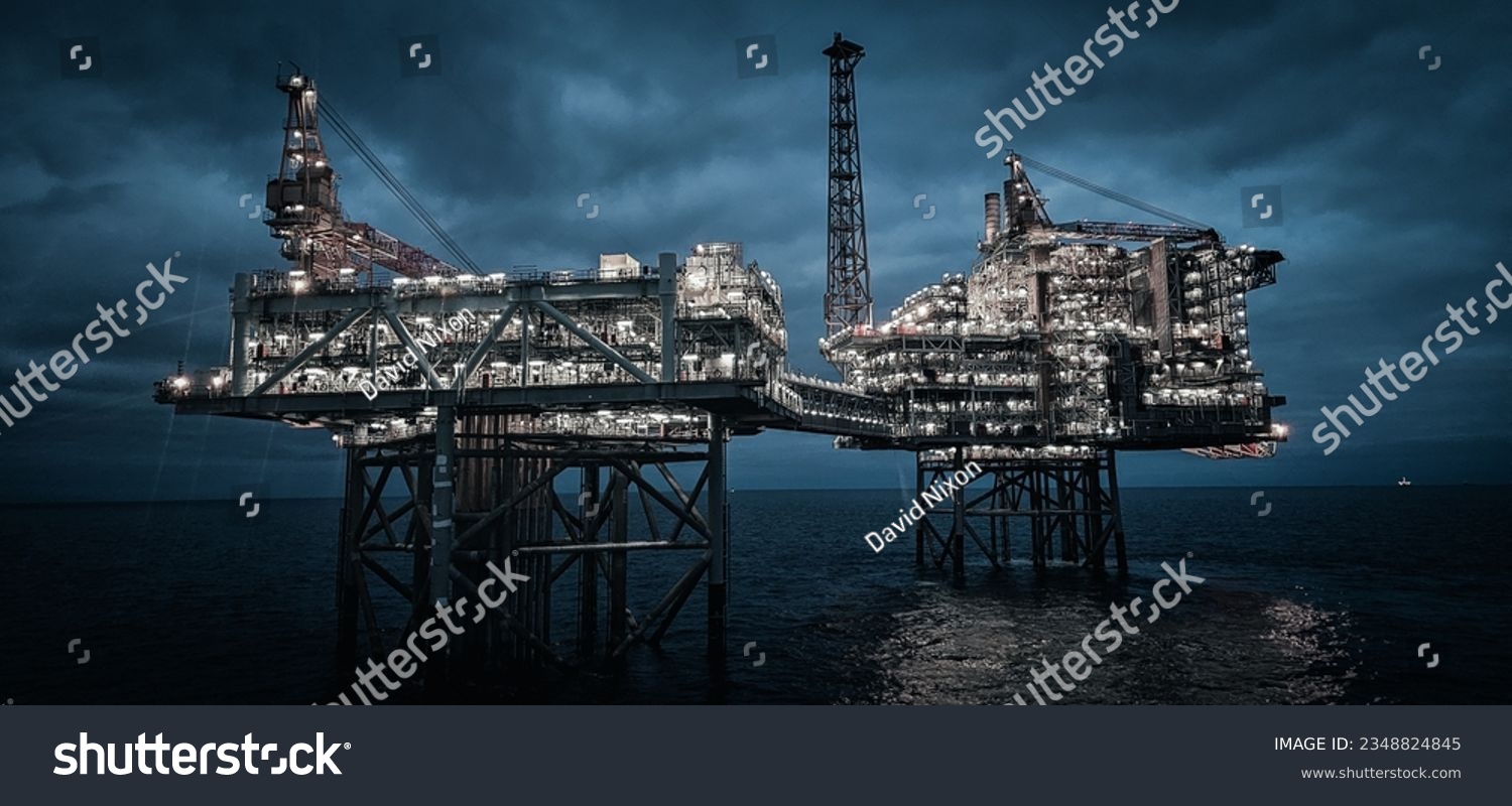 Oil and gas platforms north sea #2348824845