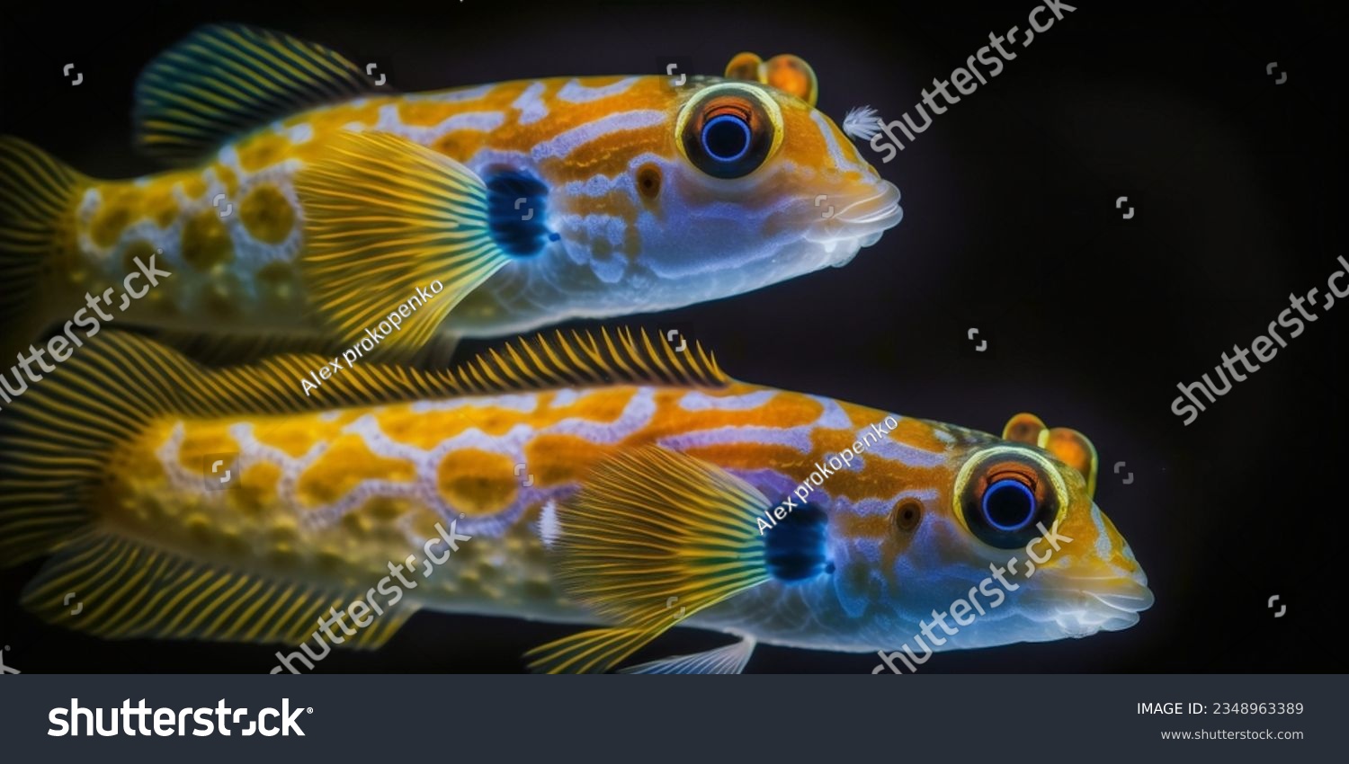 The monkey goby is covered in cycloid scales on the head, nape, back, one-third of the gill covers, bases of the pectoral fins, back half of the throat, and belly. #2348963389