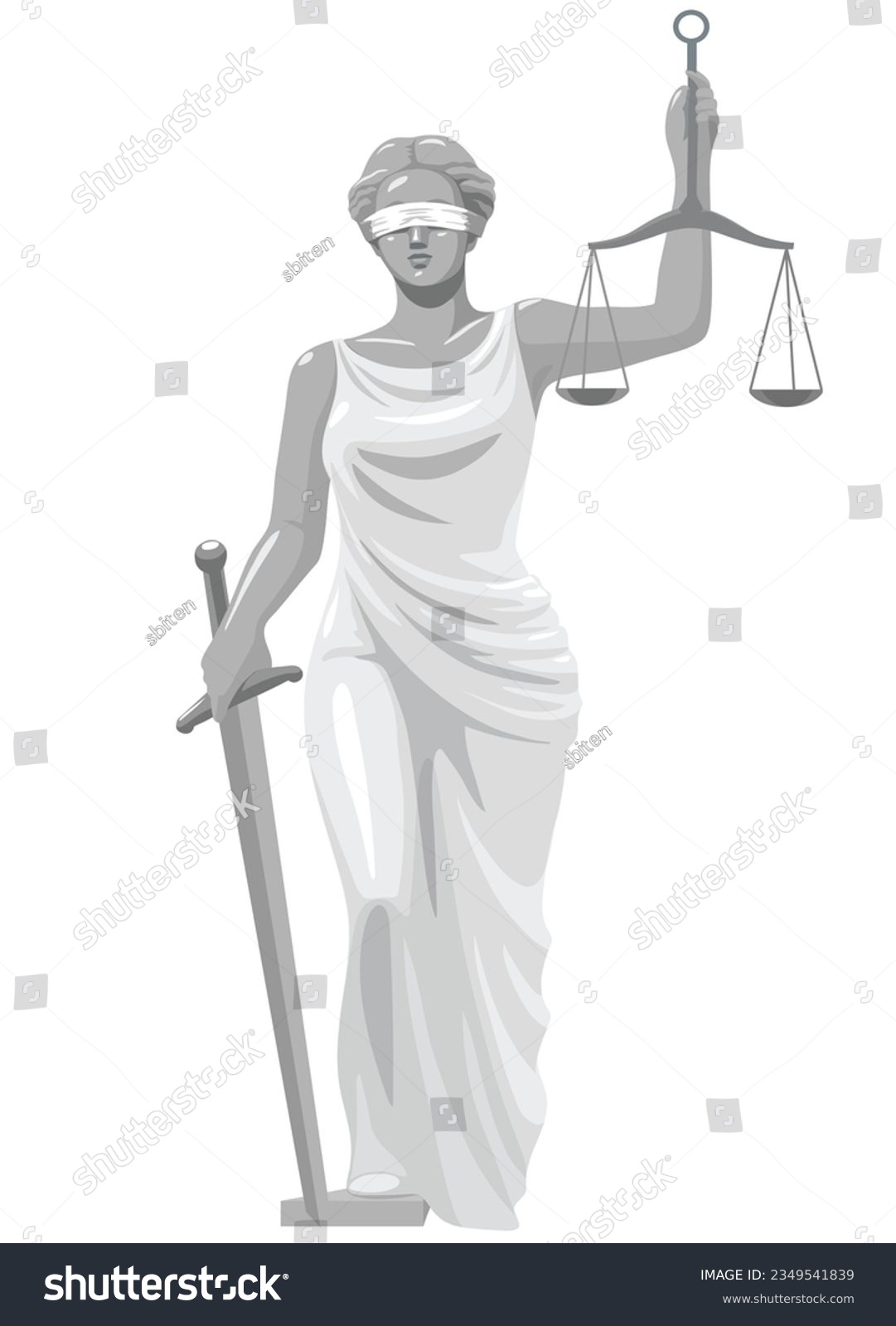 figure of Themis goddess of justice - Royalty Free Stock Vector ...