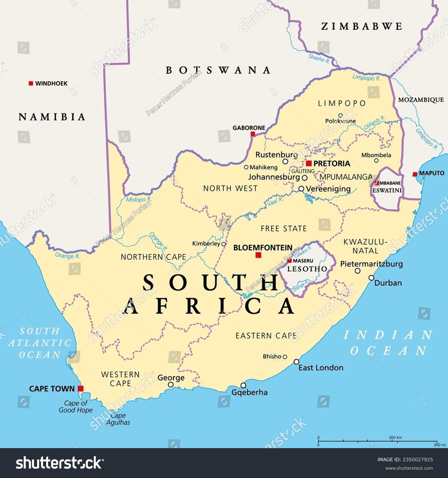 South Africa, political map with provinces, - Royalty Free Stock Vector ...