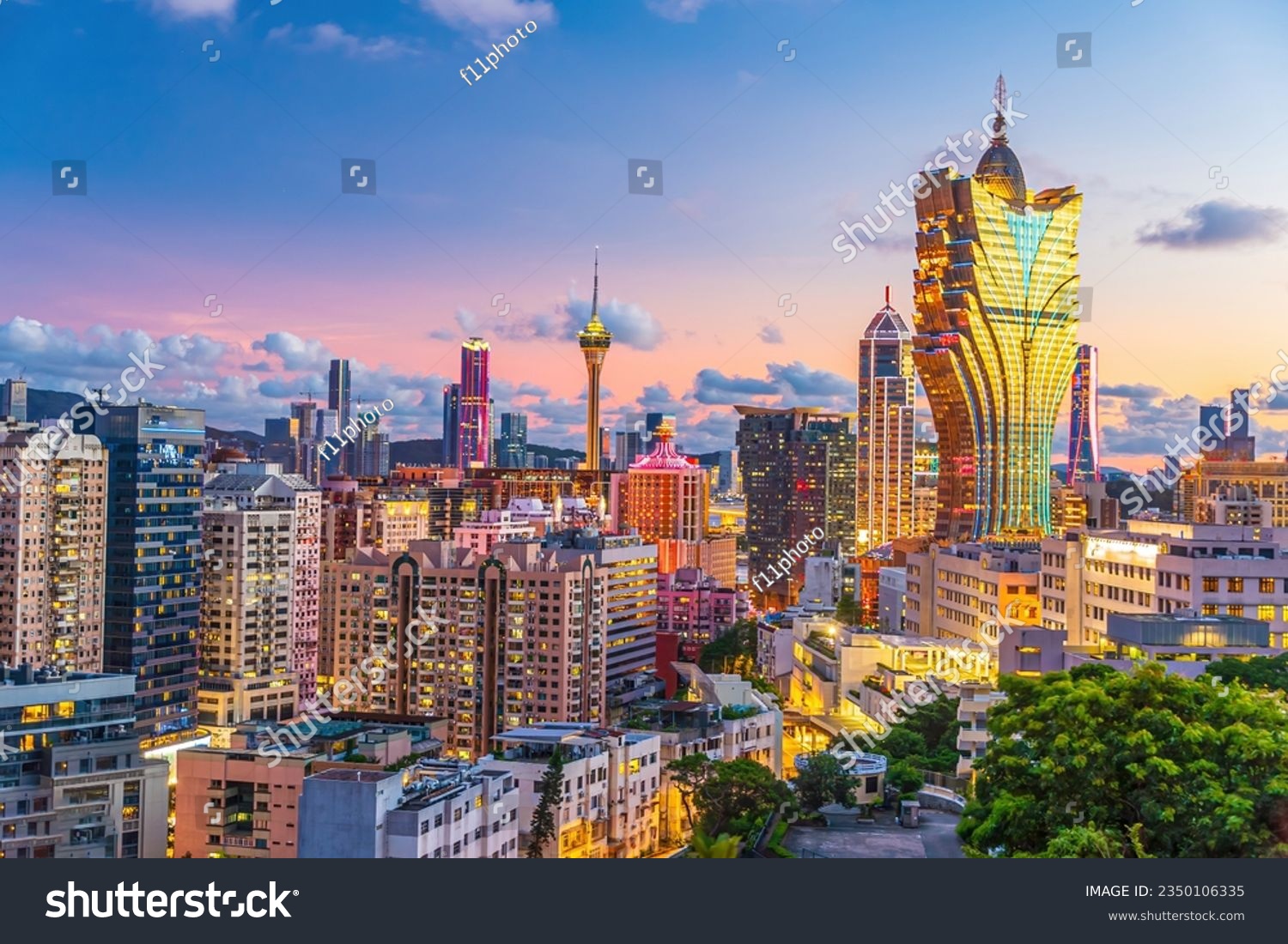 Beautiful cityscape of Macau downtown city skyline #2350106335