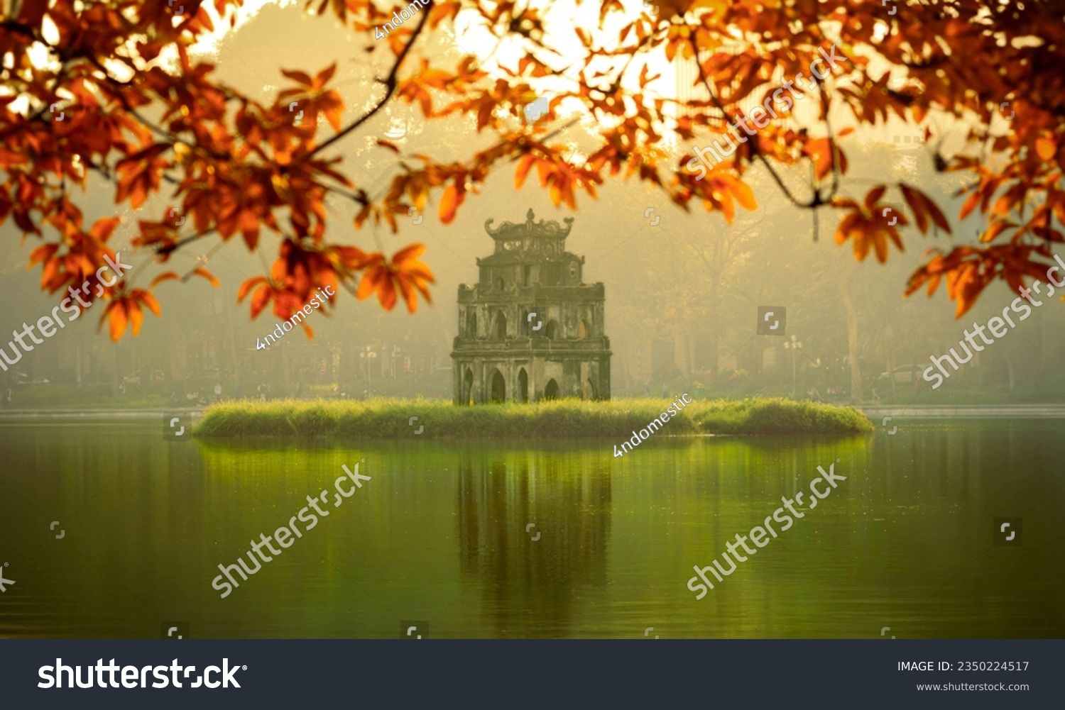 Turtle tower in Hanoi, Vietnam. Old Quarters #2350224517