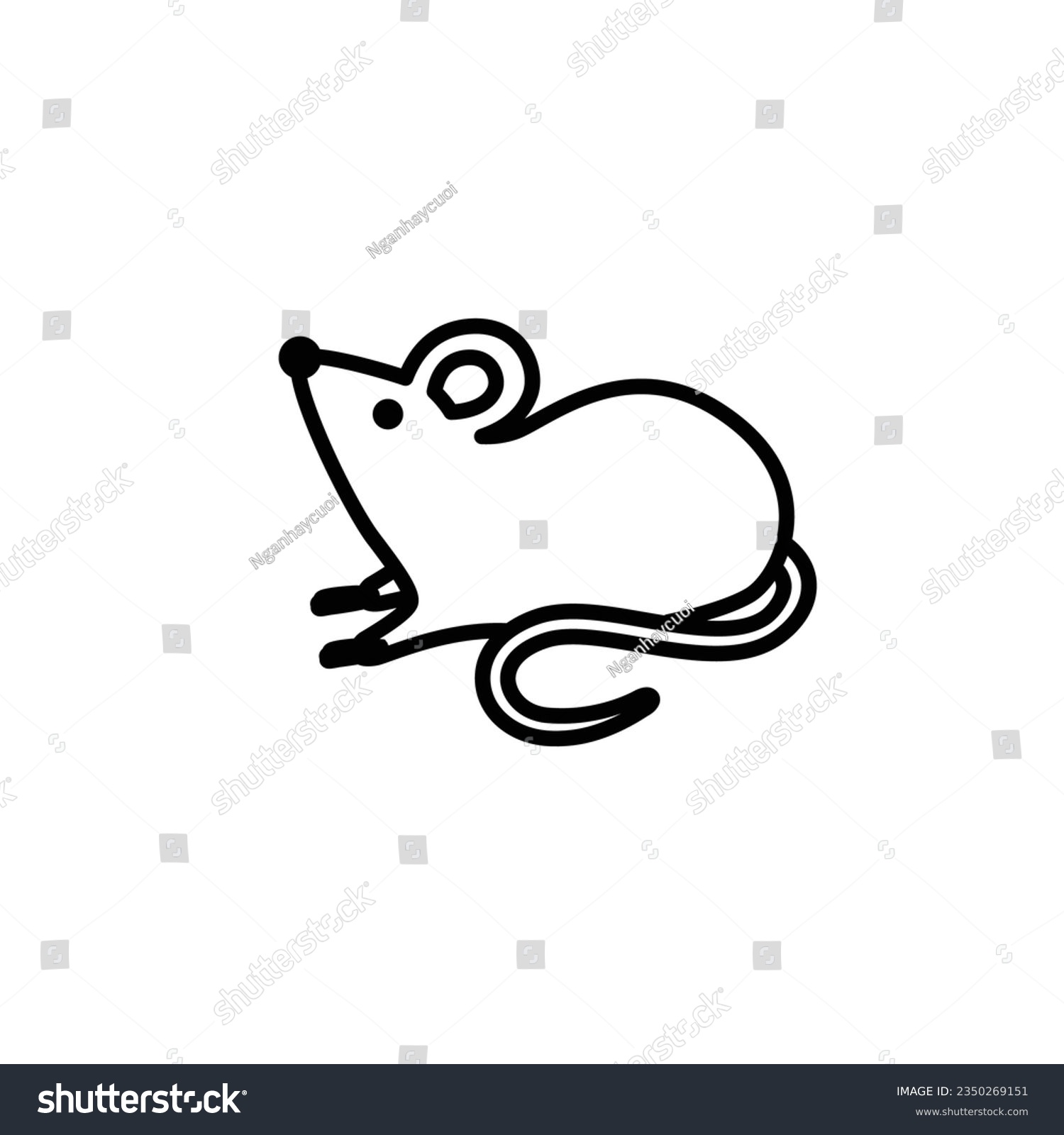 Vector rats icon logo design illustration - Royalty Free Stock Vector ...