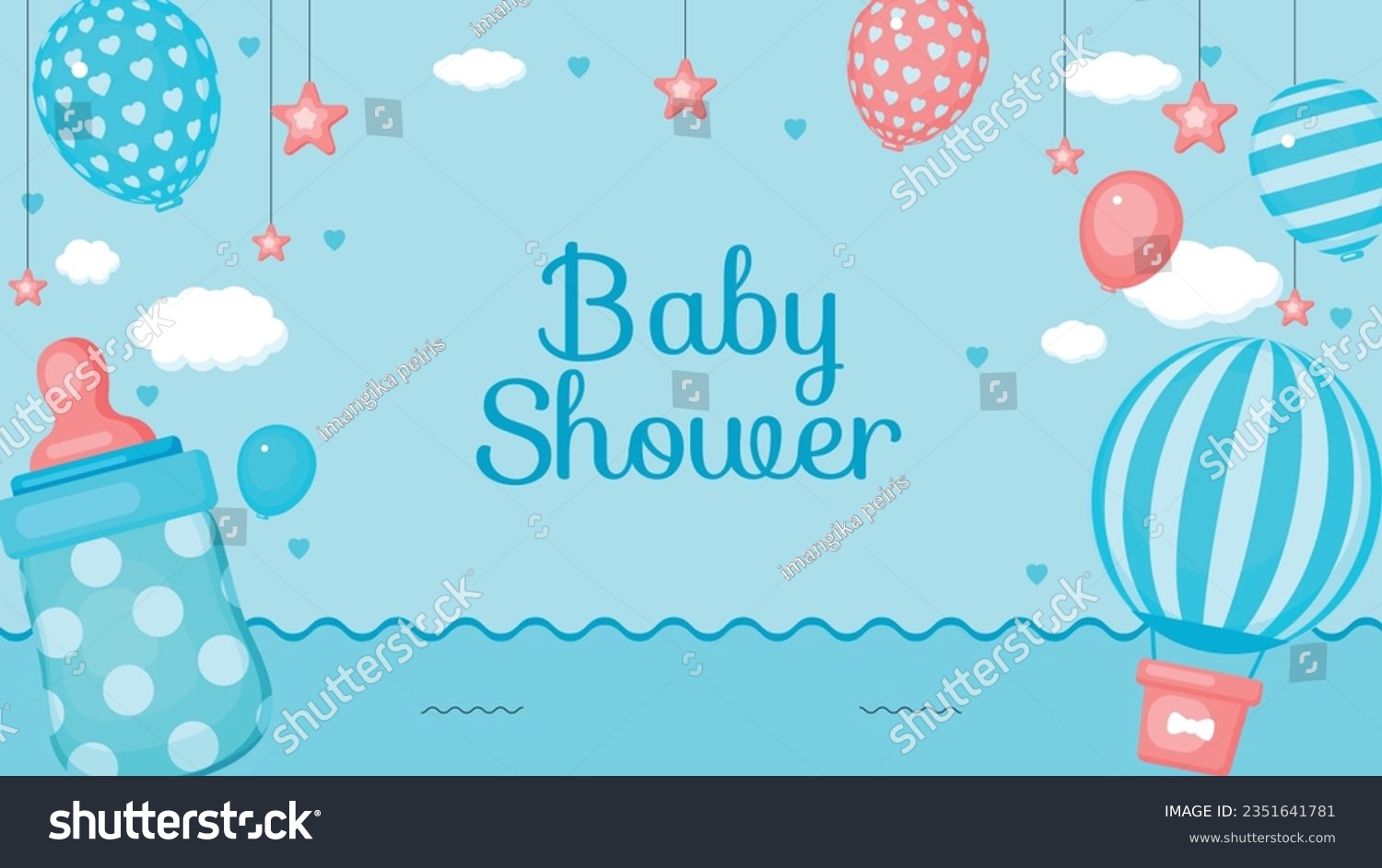 baby shower background. baby shower invitation - Royalty Free Stock ...