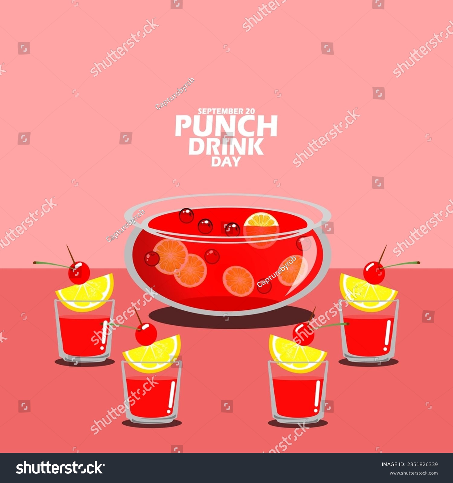 A refreshing red drink known as Punch drink, - Royalty Free Stock ...